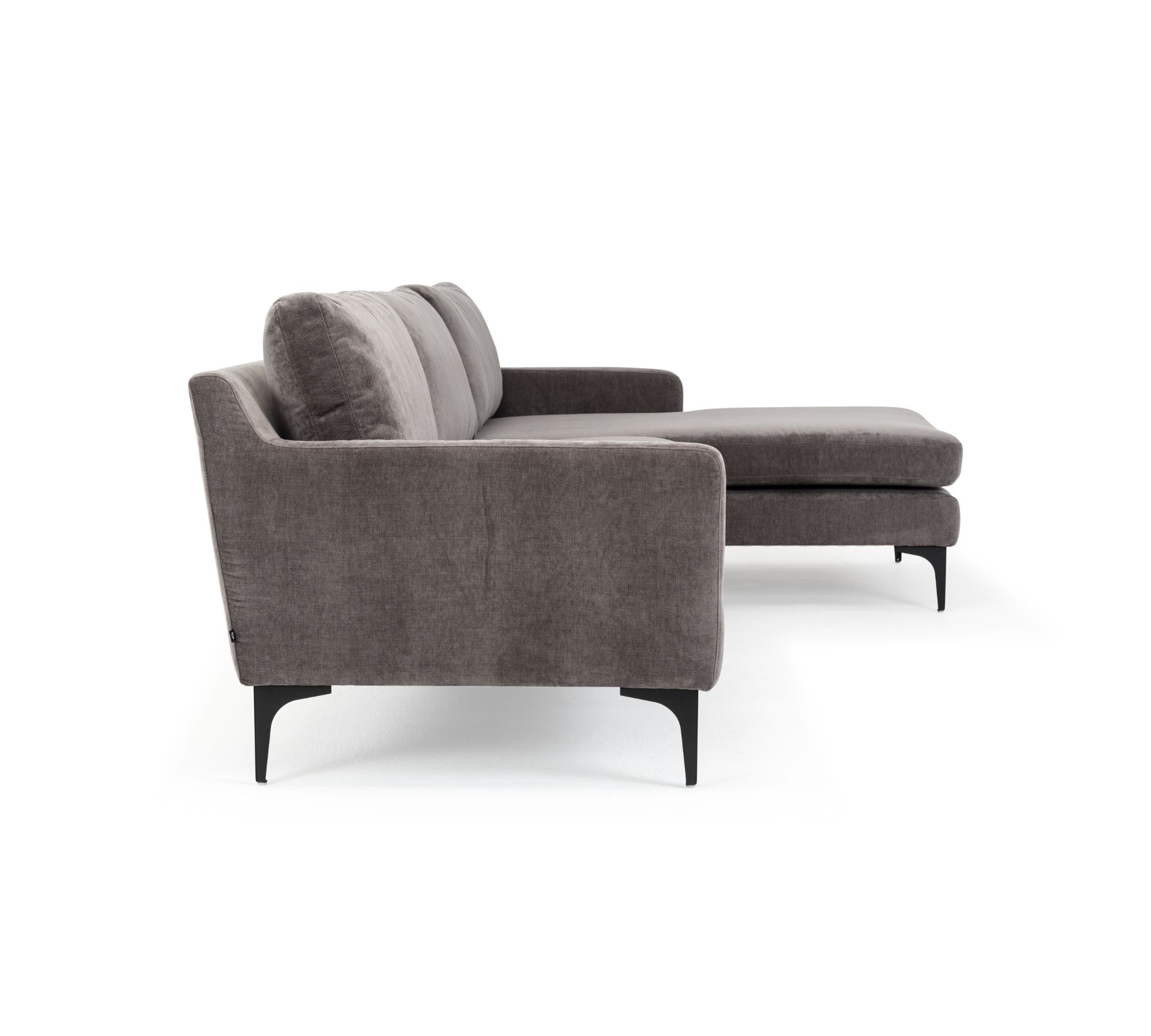 Astha Sofa 3-Sitzer Récamiere Rechts Danny Steel Grey