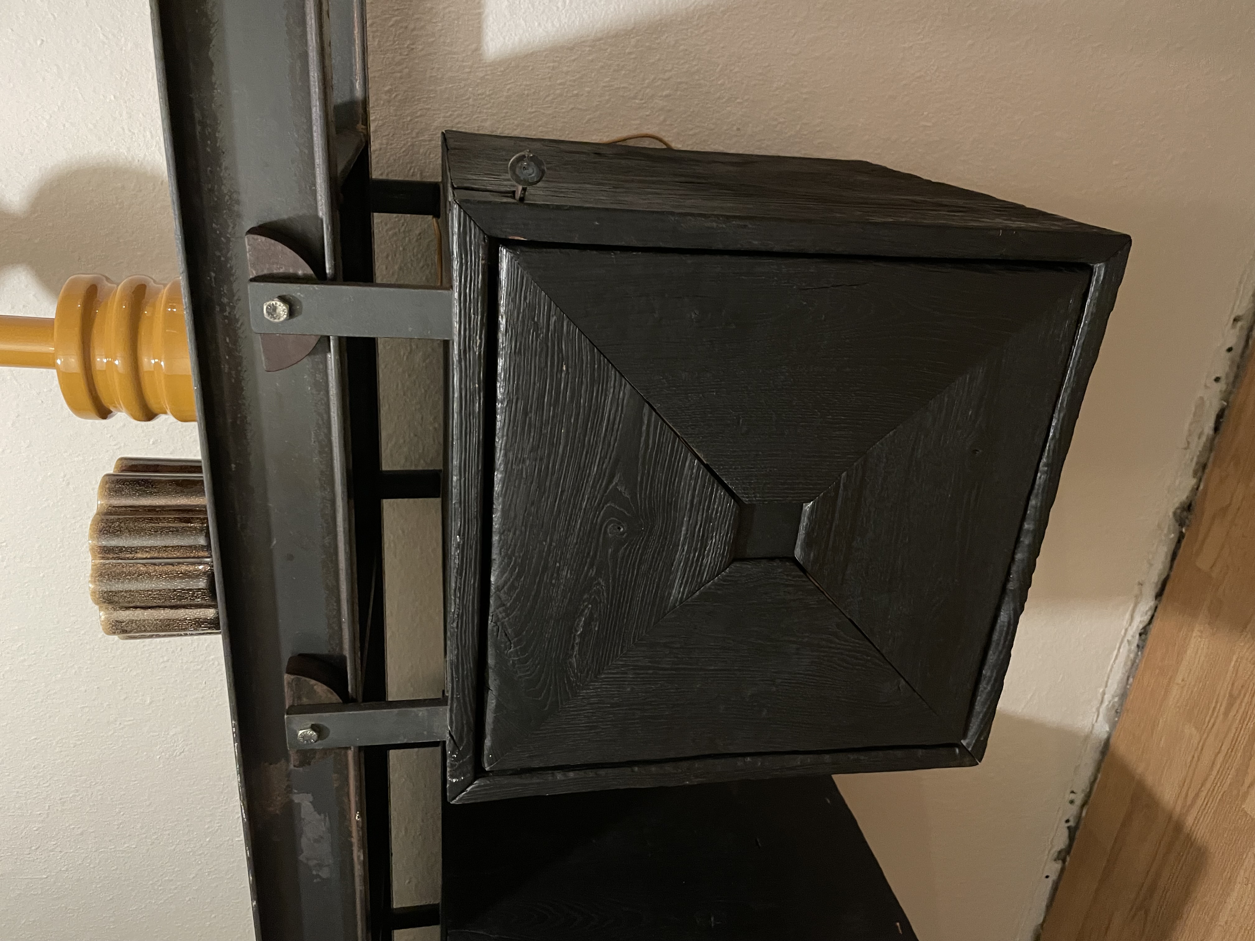 Galerie Sideboard Handgefertigt Holz Stahl Schwarz