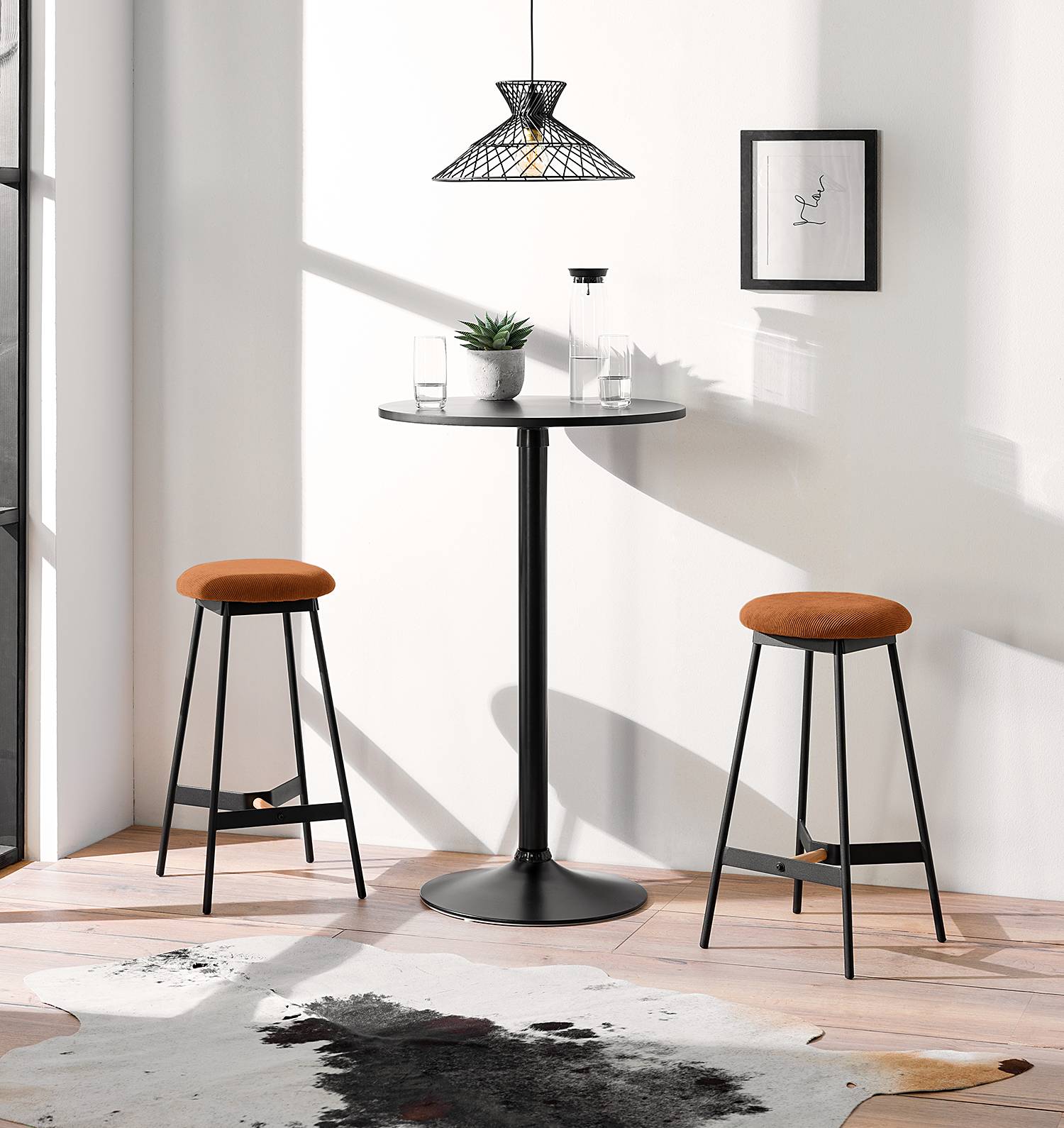 Barhocker Pirmil Cordstoff Rost