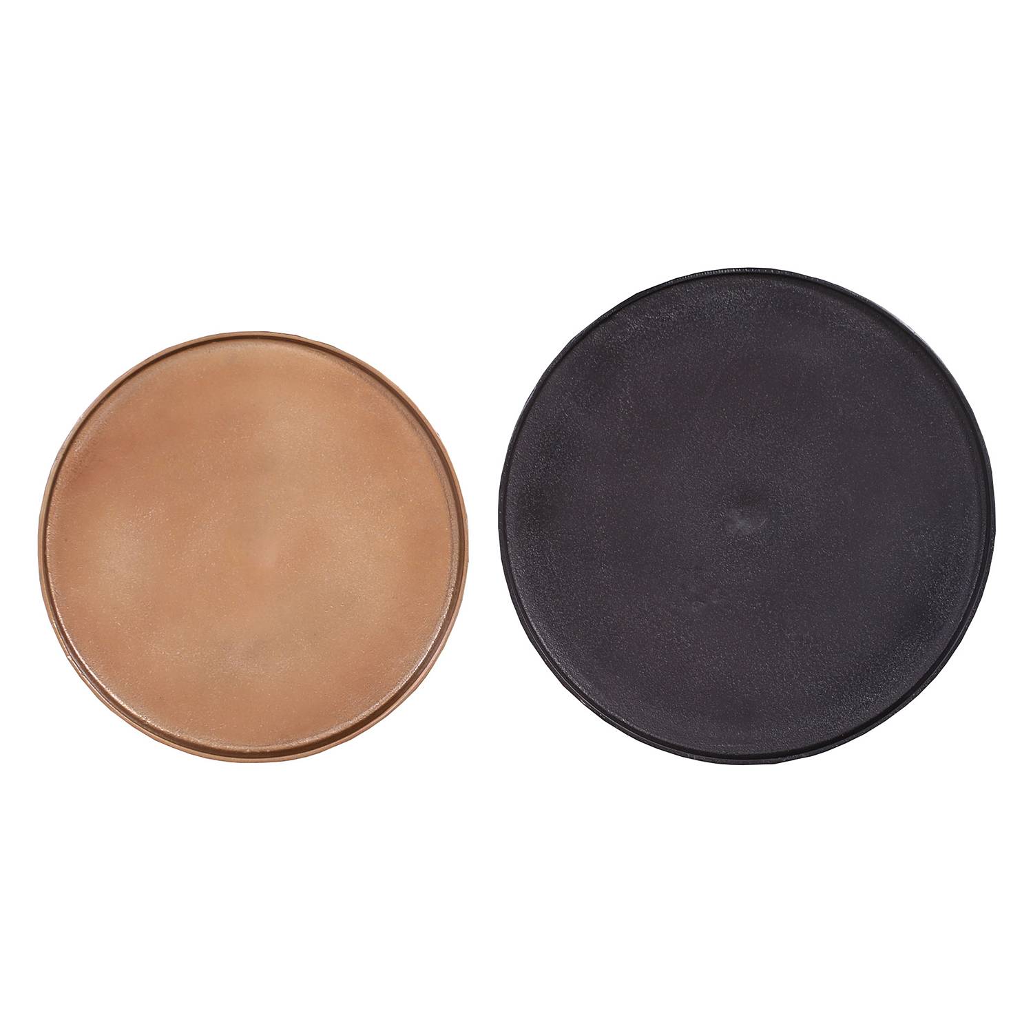 Nikko I Side Table Set of 2 Aluminum Brass Black