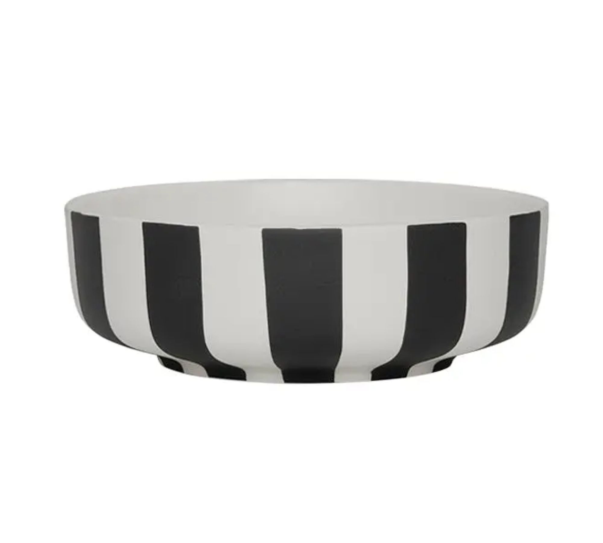 Toppu Kleine Schüssel Feinkeramik Schwarz-Weiss