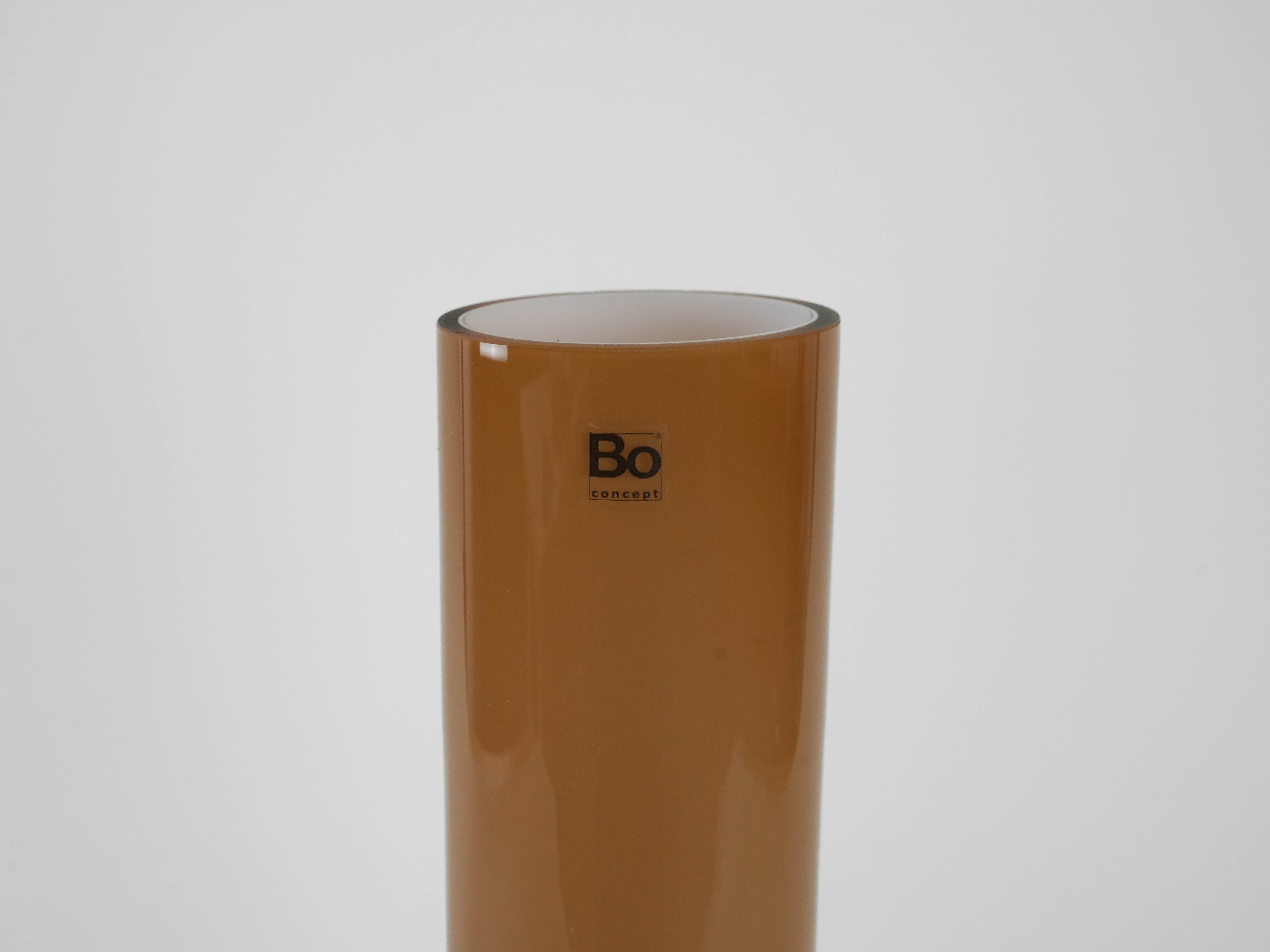 Glass vase brown 1980s