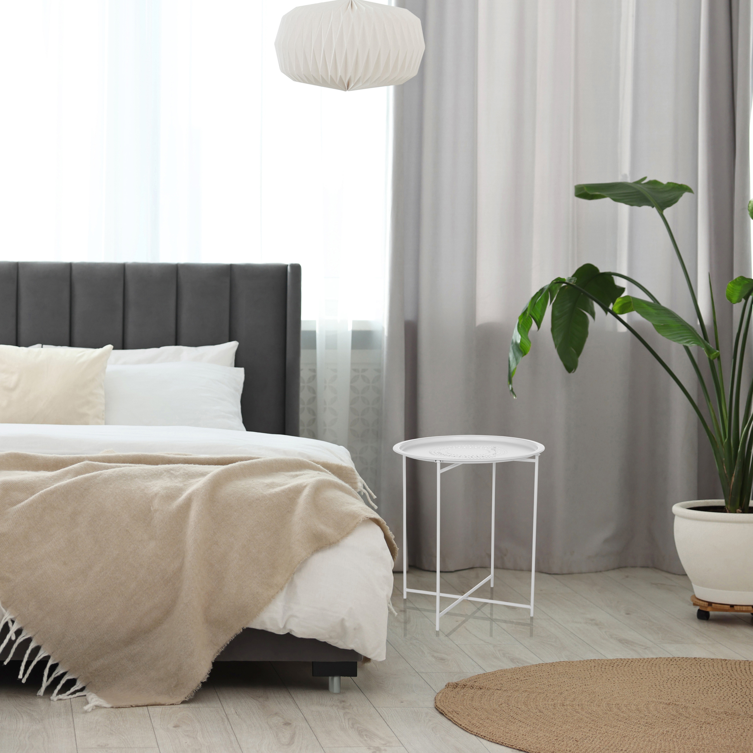 ALLRUND tavolino metallo bianco