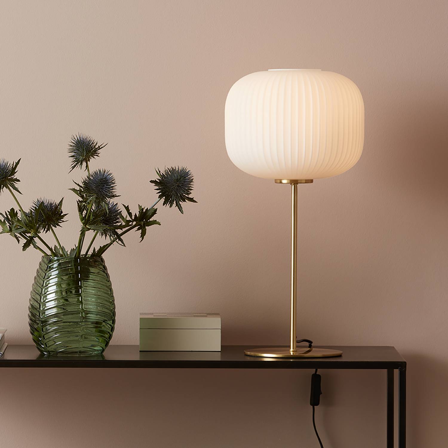 Table lamp Sober frosted glass 1-bulb White