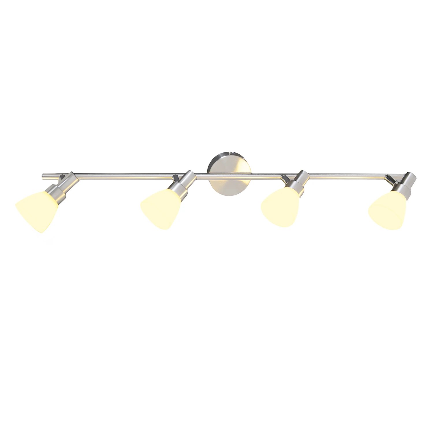 LED-Wandleuchte 4-flammig Glas Stahl Weiß