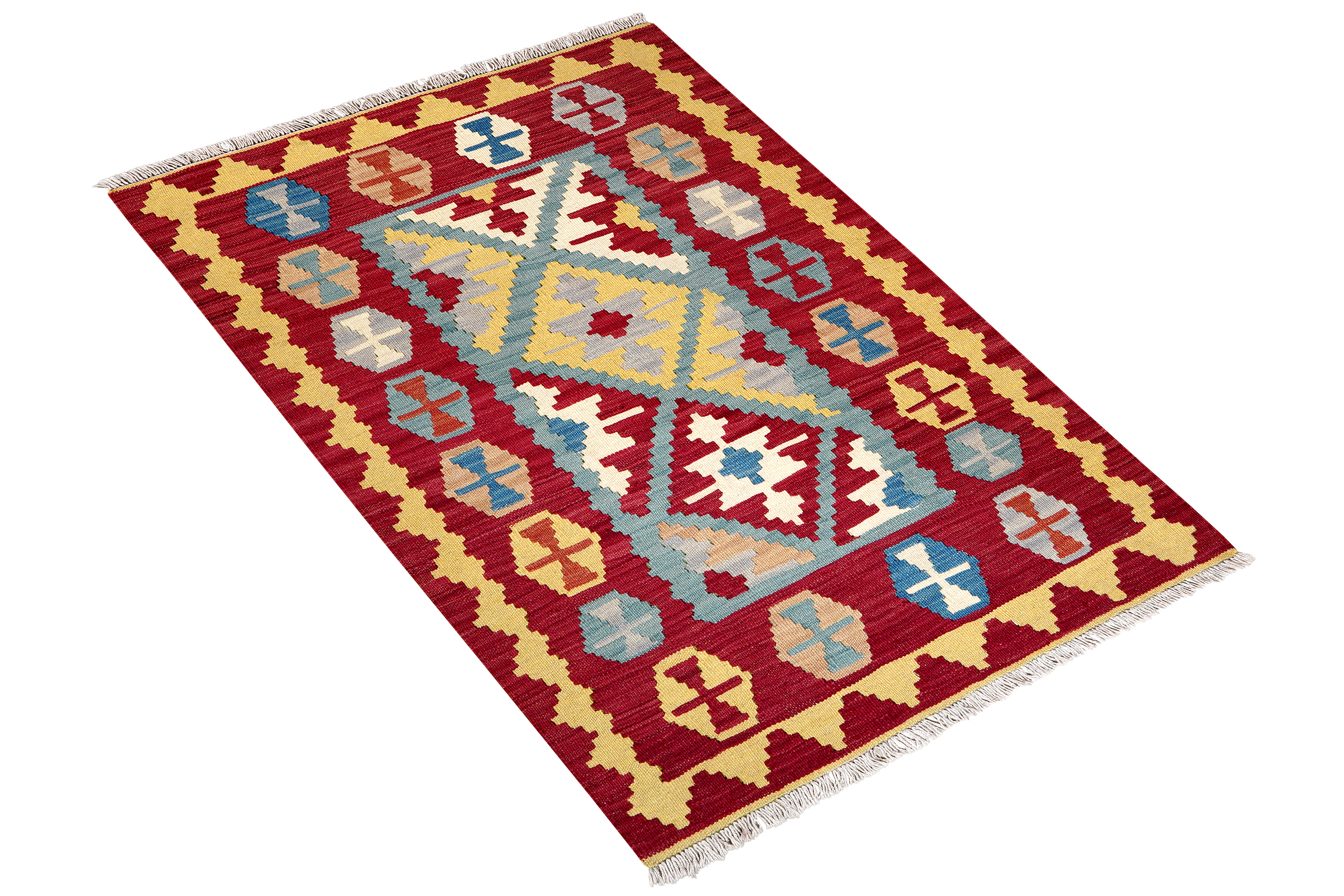 Kilim Gashgai Teppich Wolle Mehrfarbig