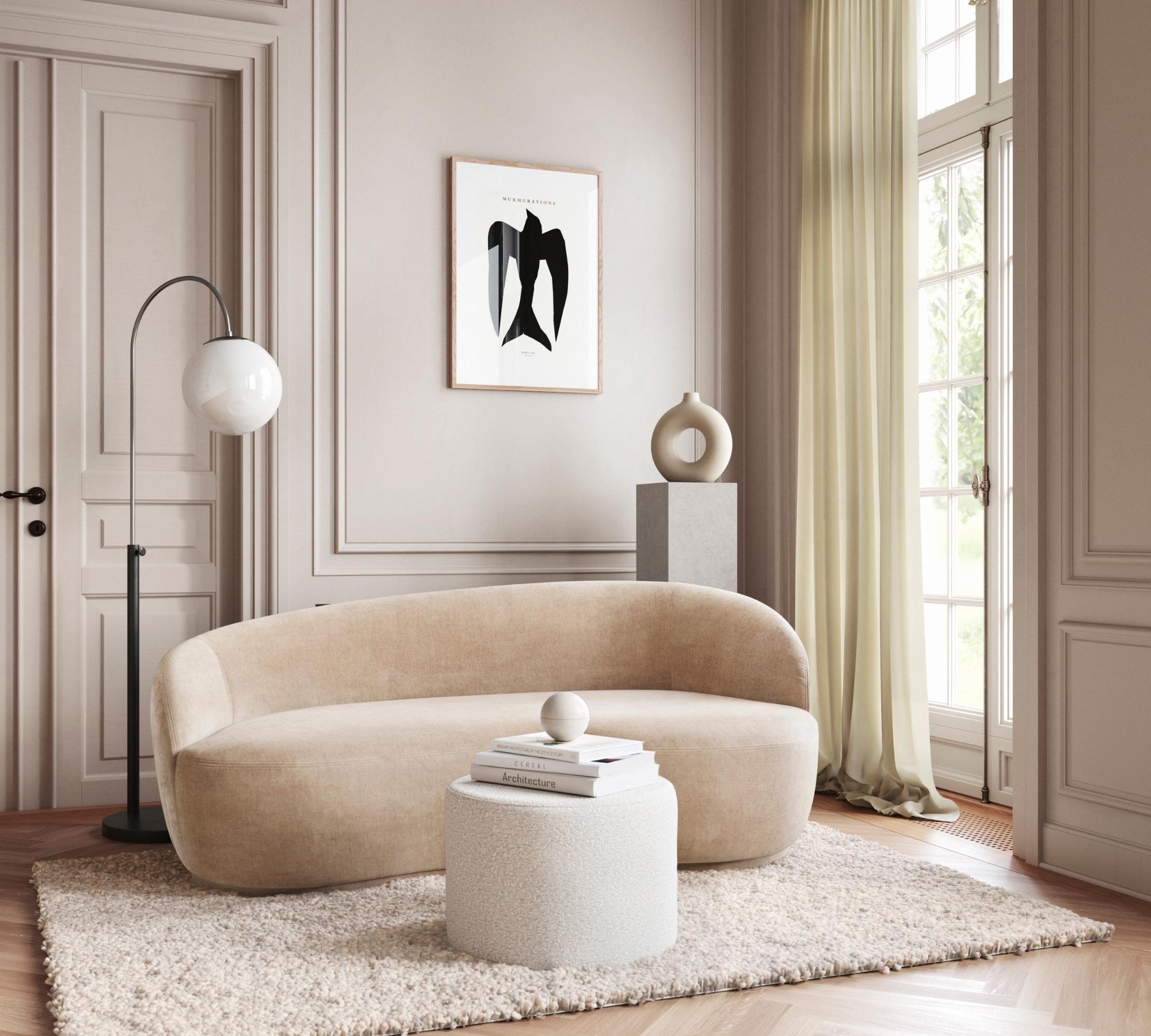 Rose Sofa 2,5-Sitzer Danny Cream