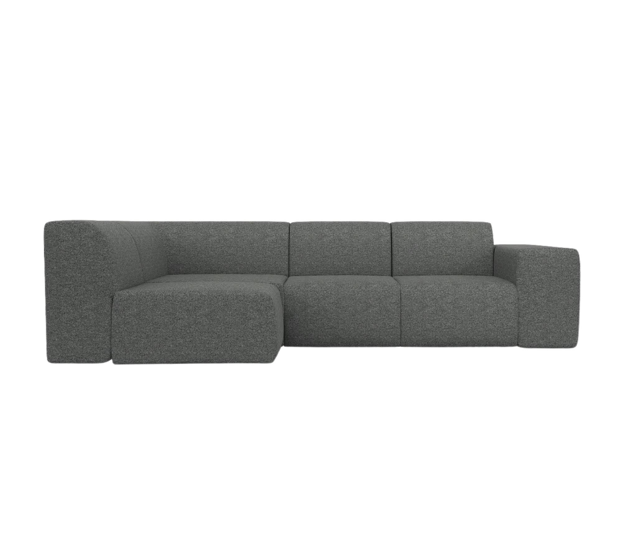 Pyllow Ecksofa Wolle Steingrau 