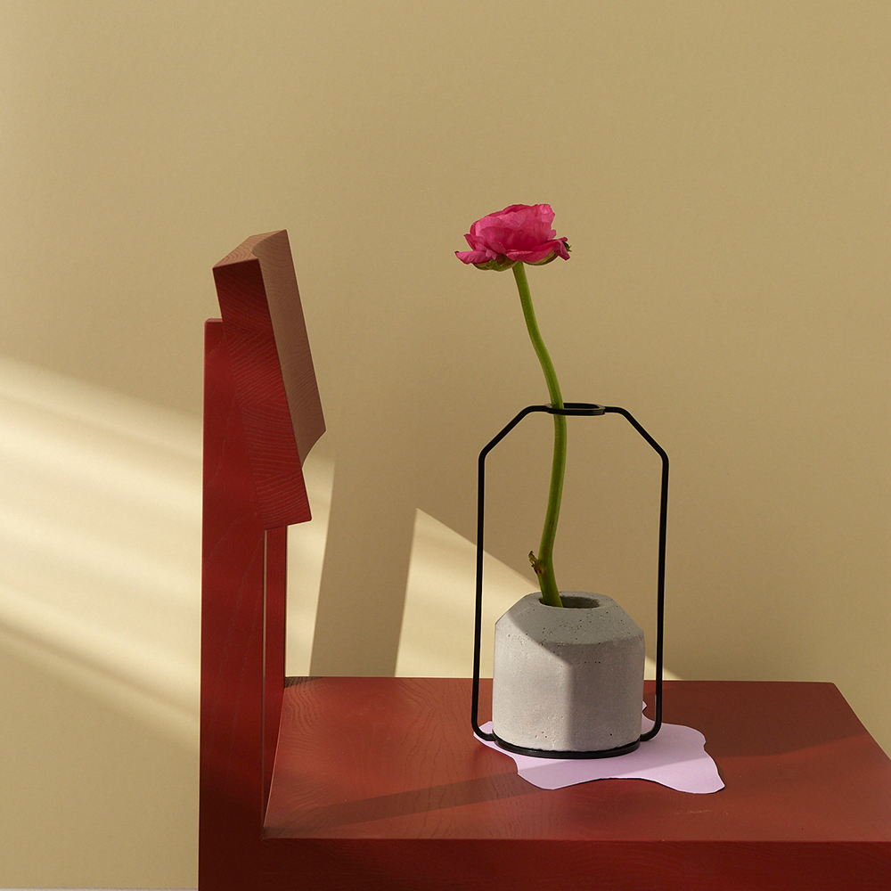 Weight Concrete vase Steel Grey