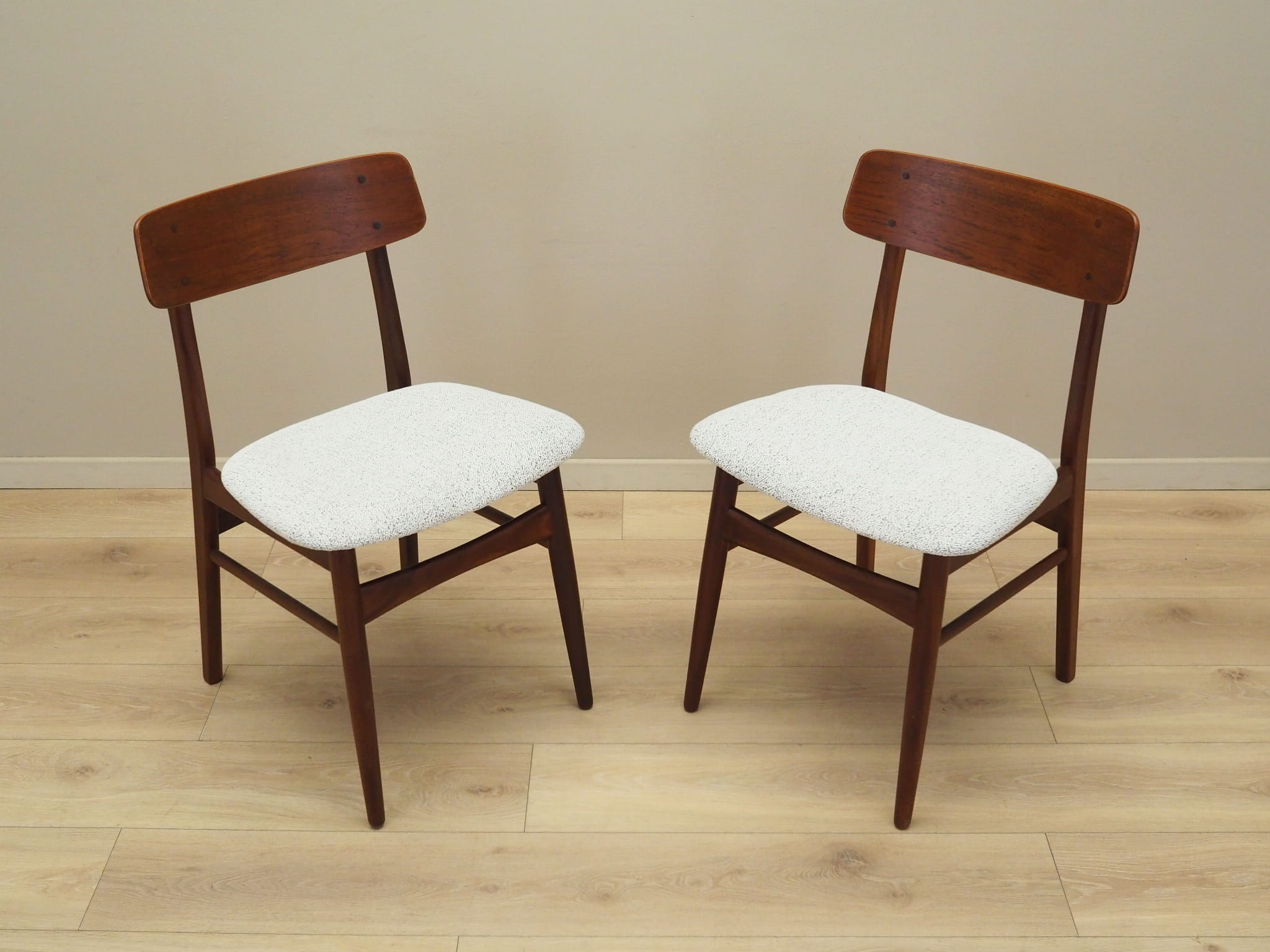 2x Esszimmerstuhl Teakholz 1970er Jahre