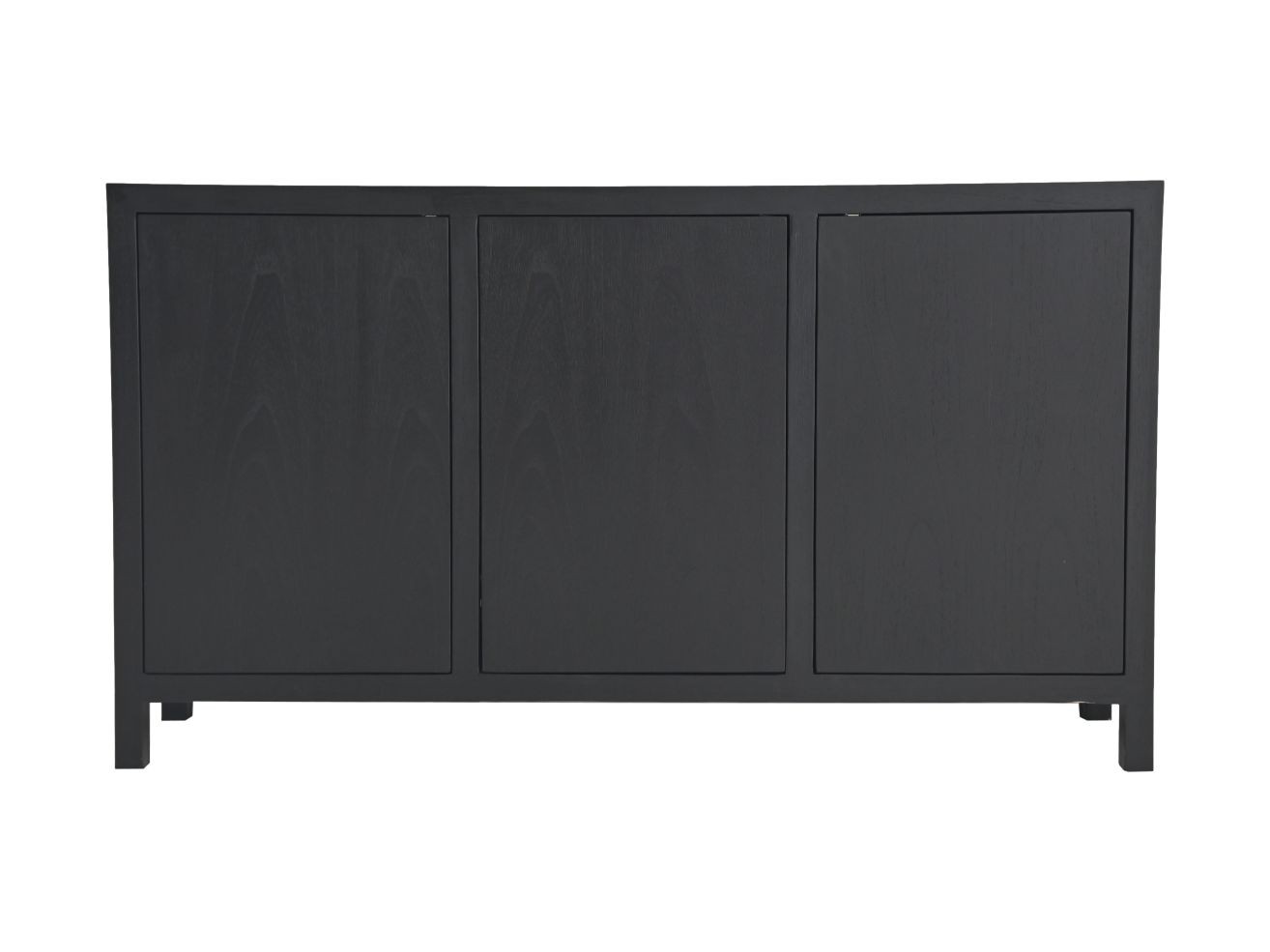 Sideboard Teakholzfurnier Schwarz