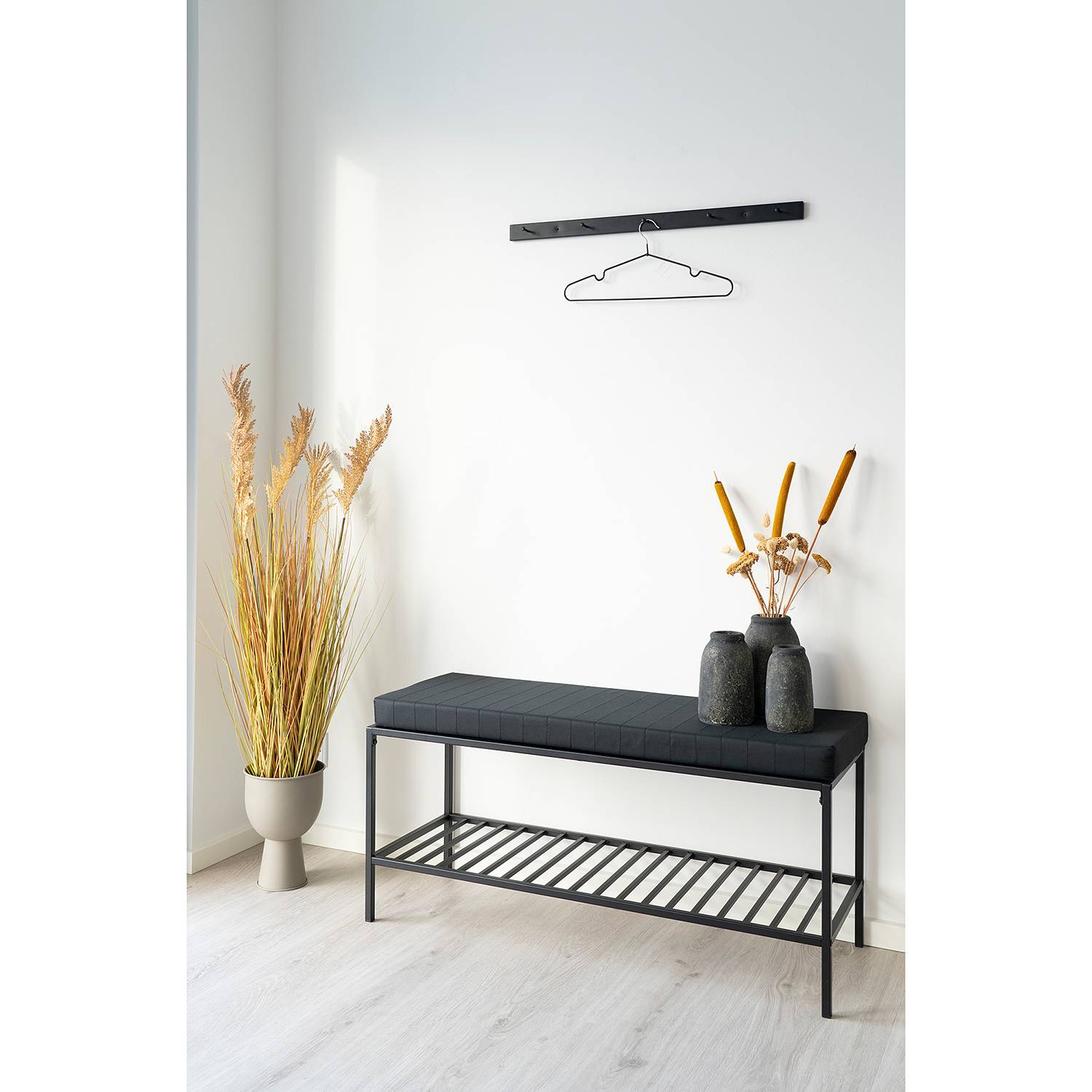 Garderobenleiste Arette Metall Schwarz