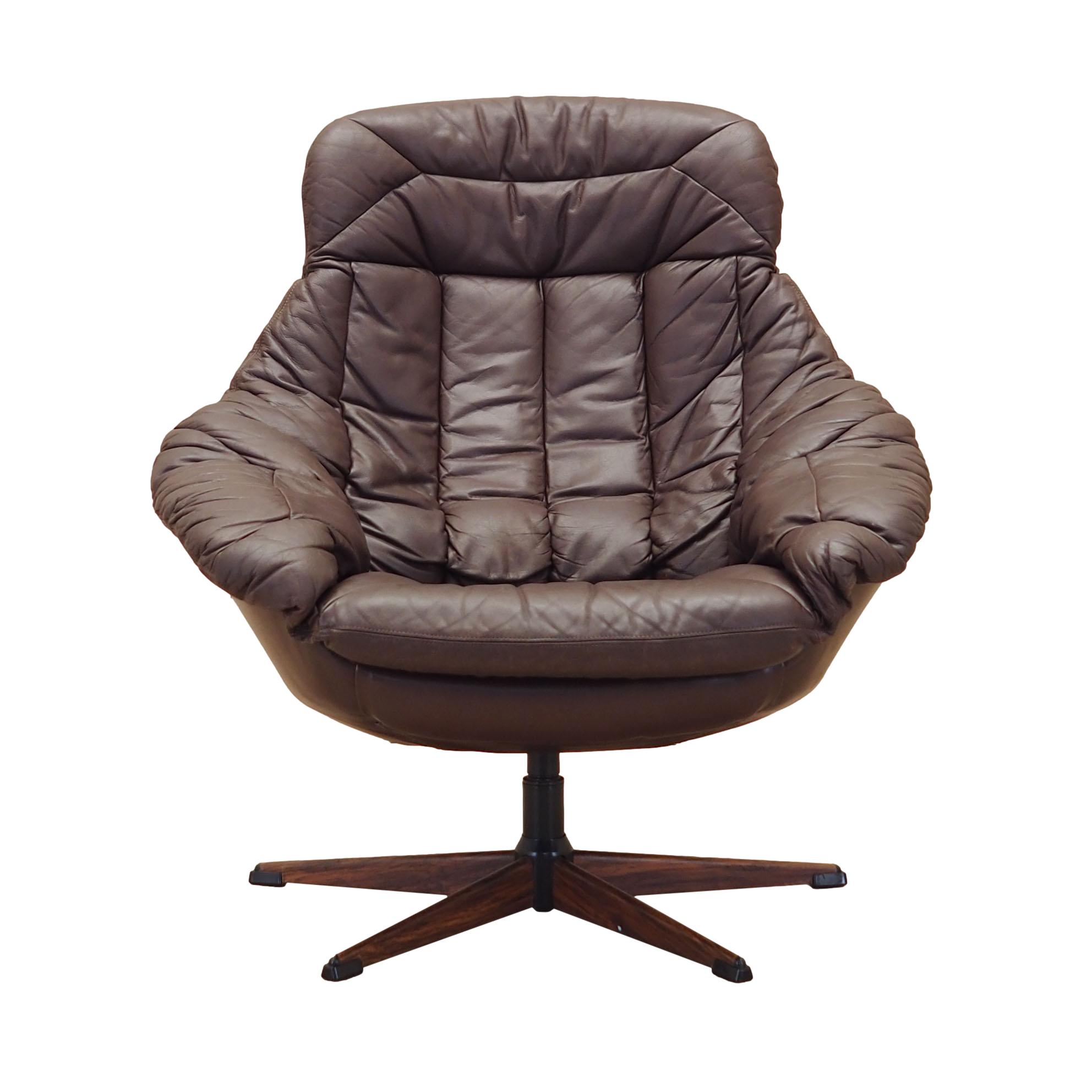 Drehbarer Sessel Leder 1960er Jahre
