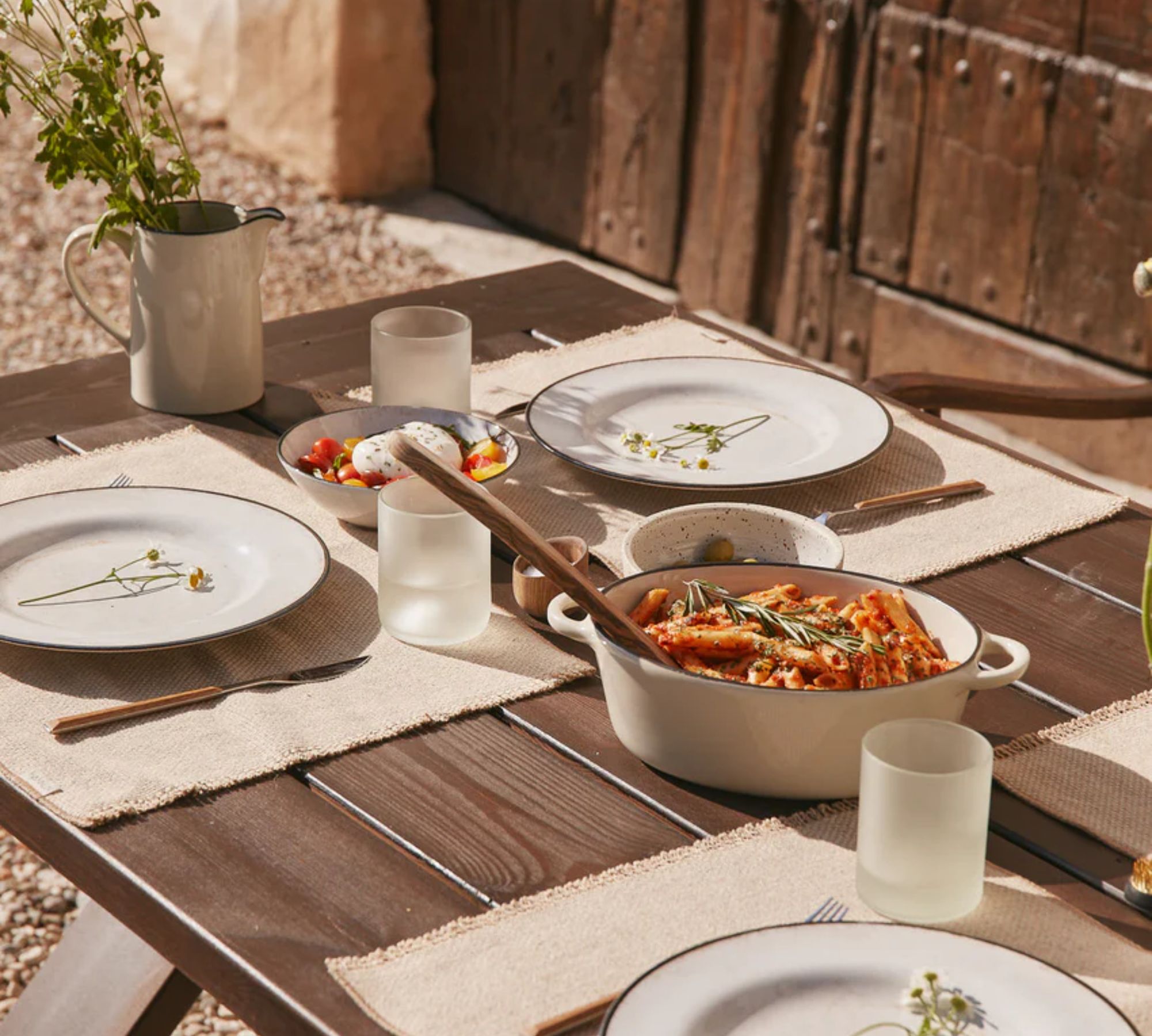 2-tlg. Minau Tischset Jute Leinen Beige