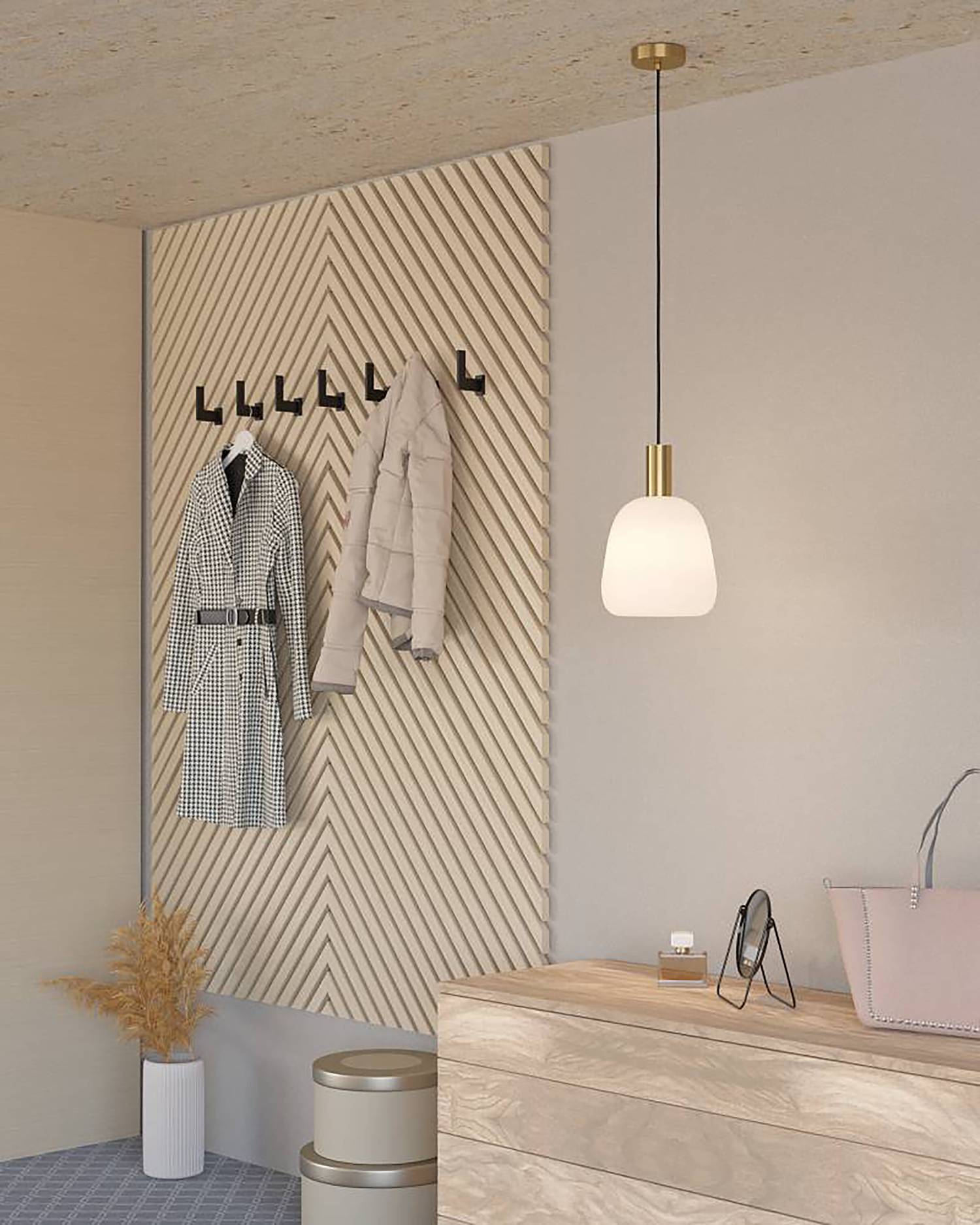 Pendant lamp Manzanares frosted glass gold