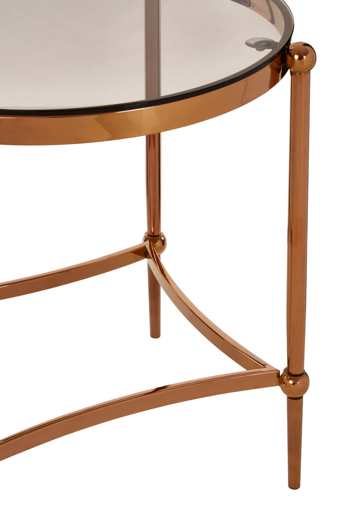 Forli Rounder Side Table Iron Rose Gold