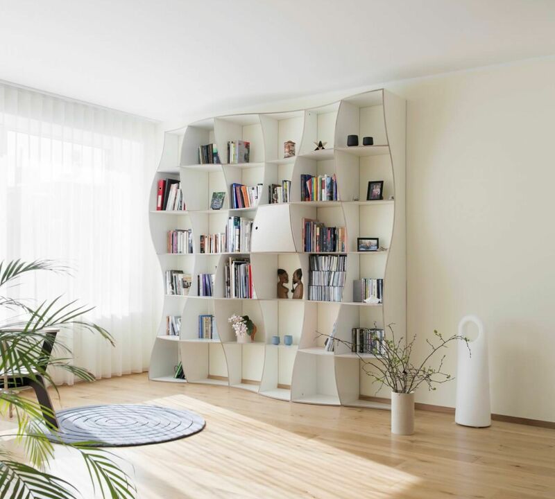 DUNE Bücherregal M Weiß