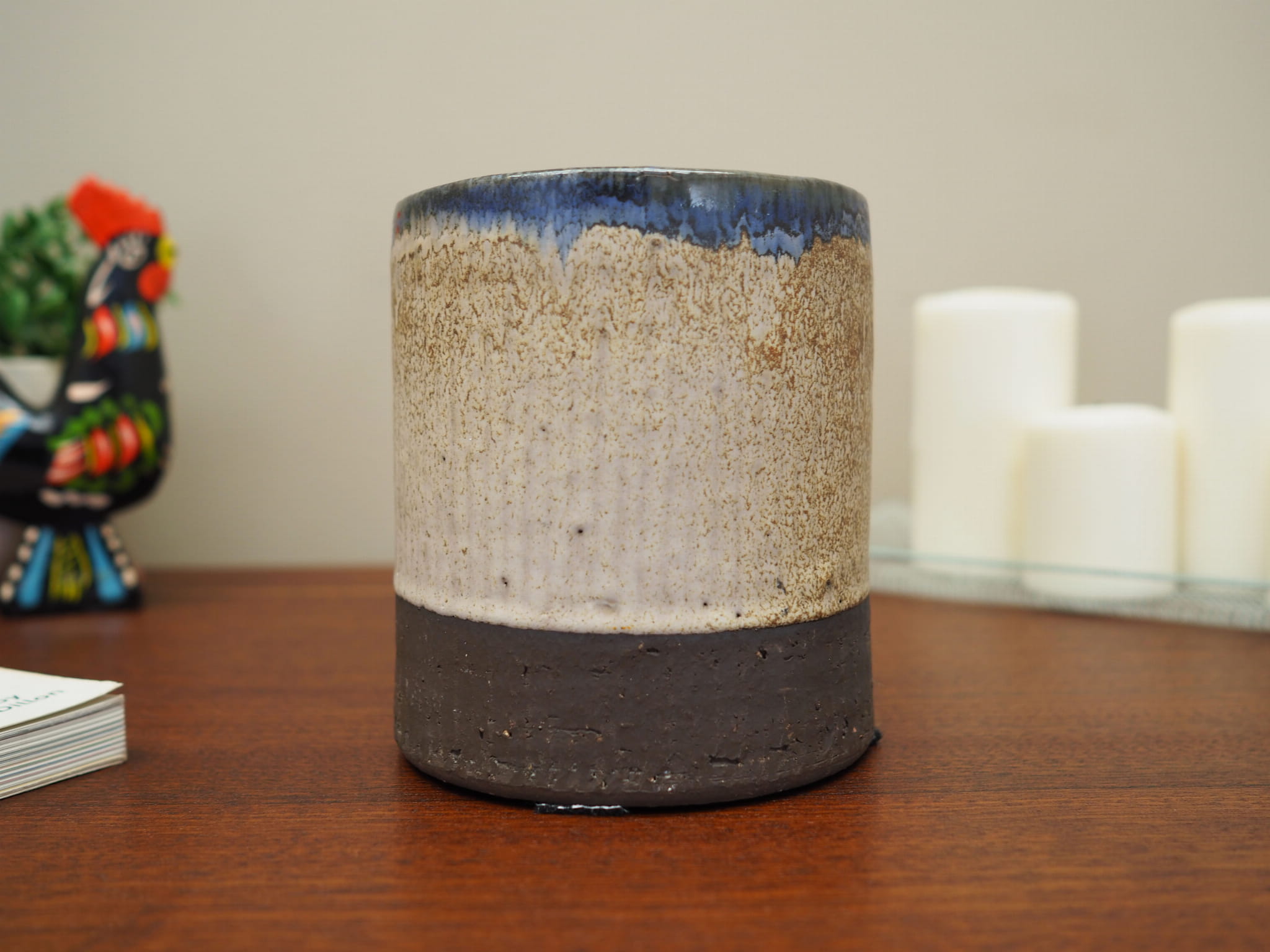Vintage Vase Ceramic Multicolored 1960s
