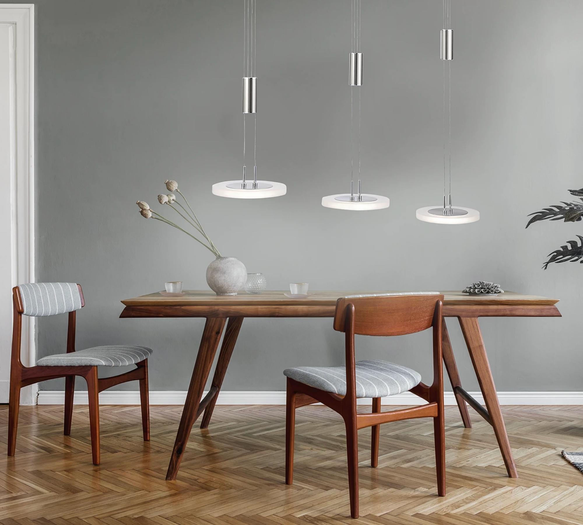 LED-Pendelleuchte 3-flammig Silber