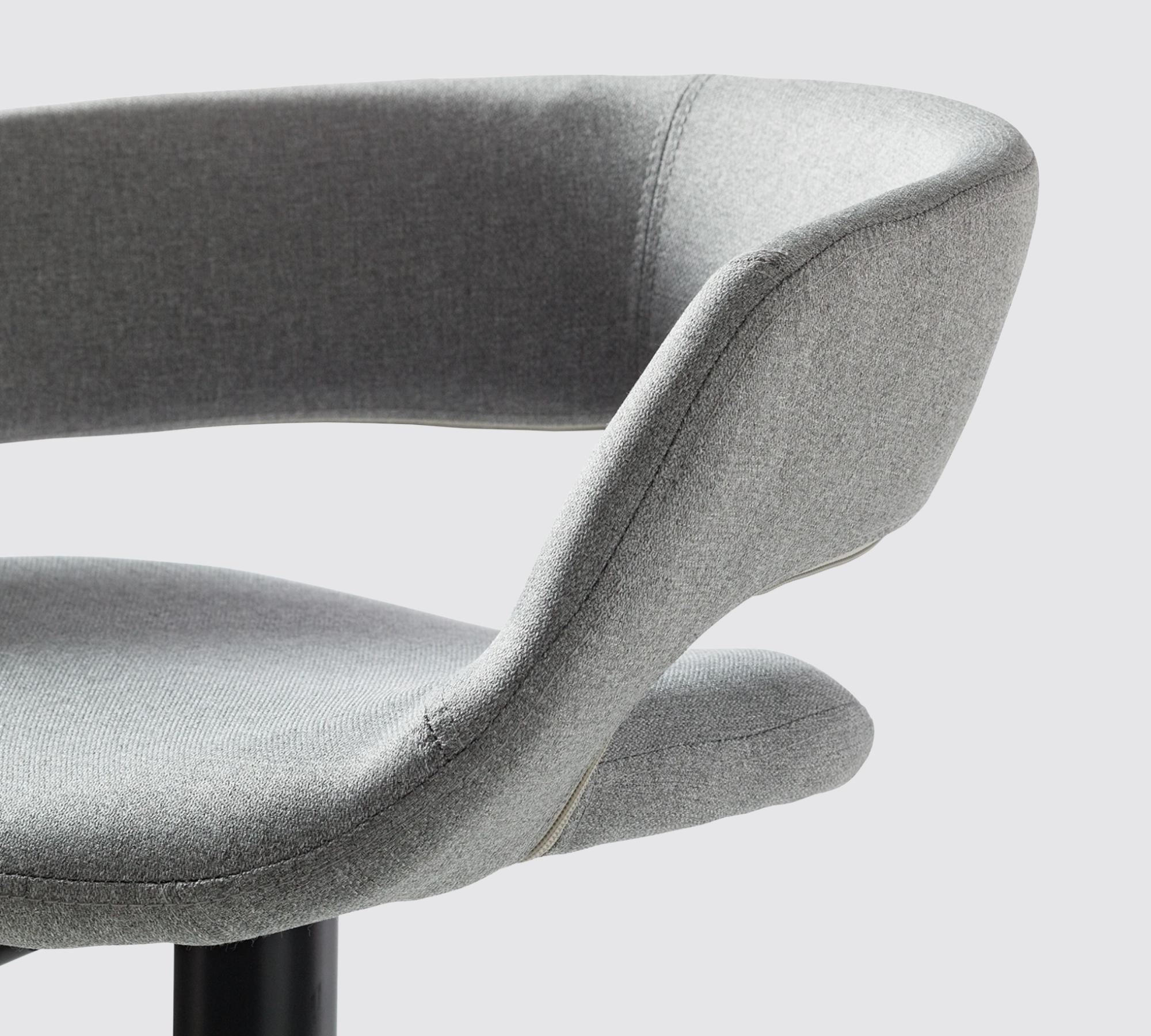 2x Barhocker Höhenverstellbar Webstoff Cors Granit