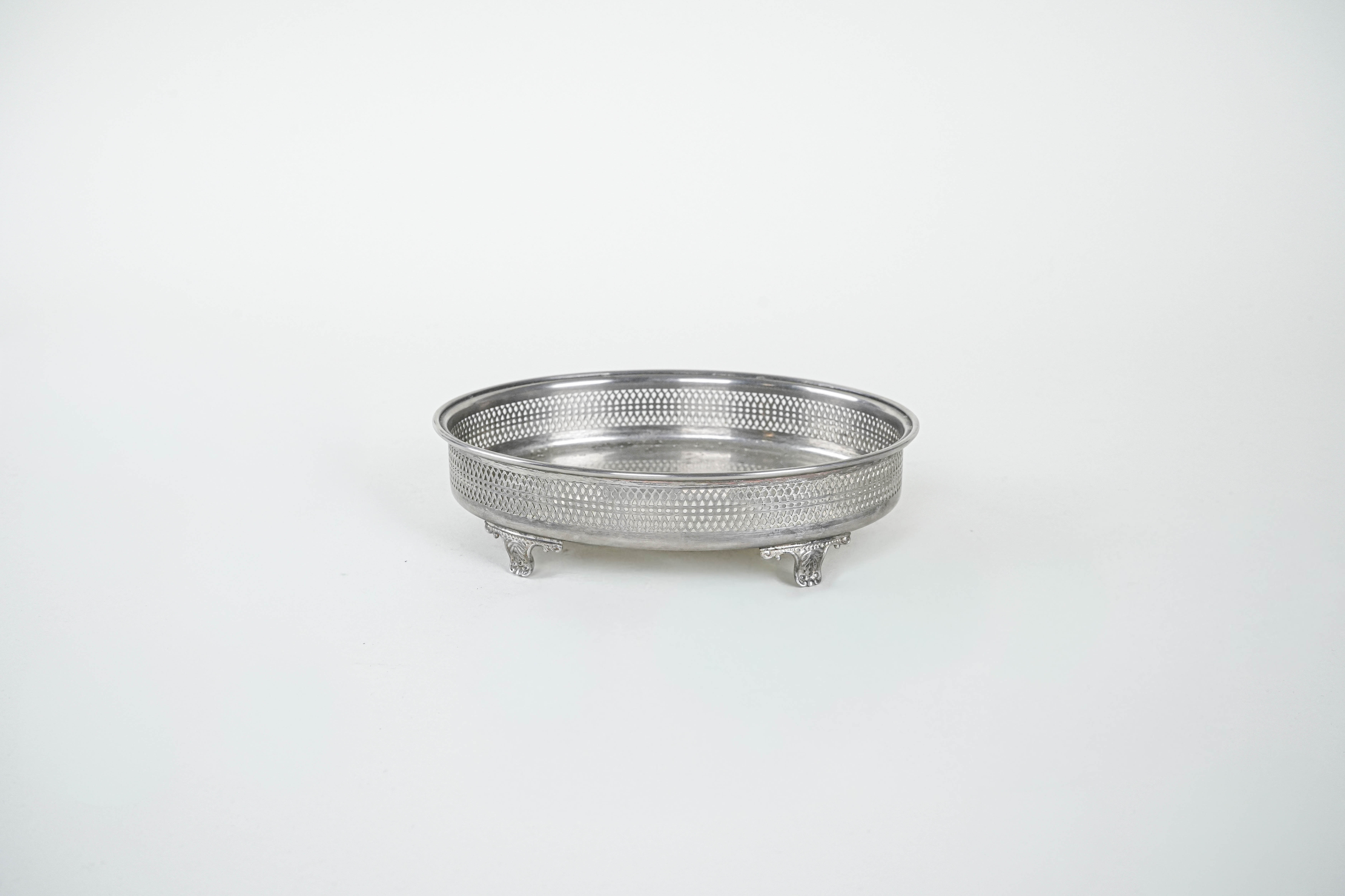 Tablett Metall Silber