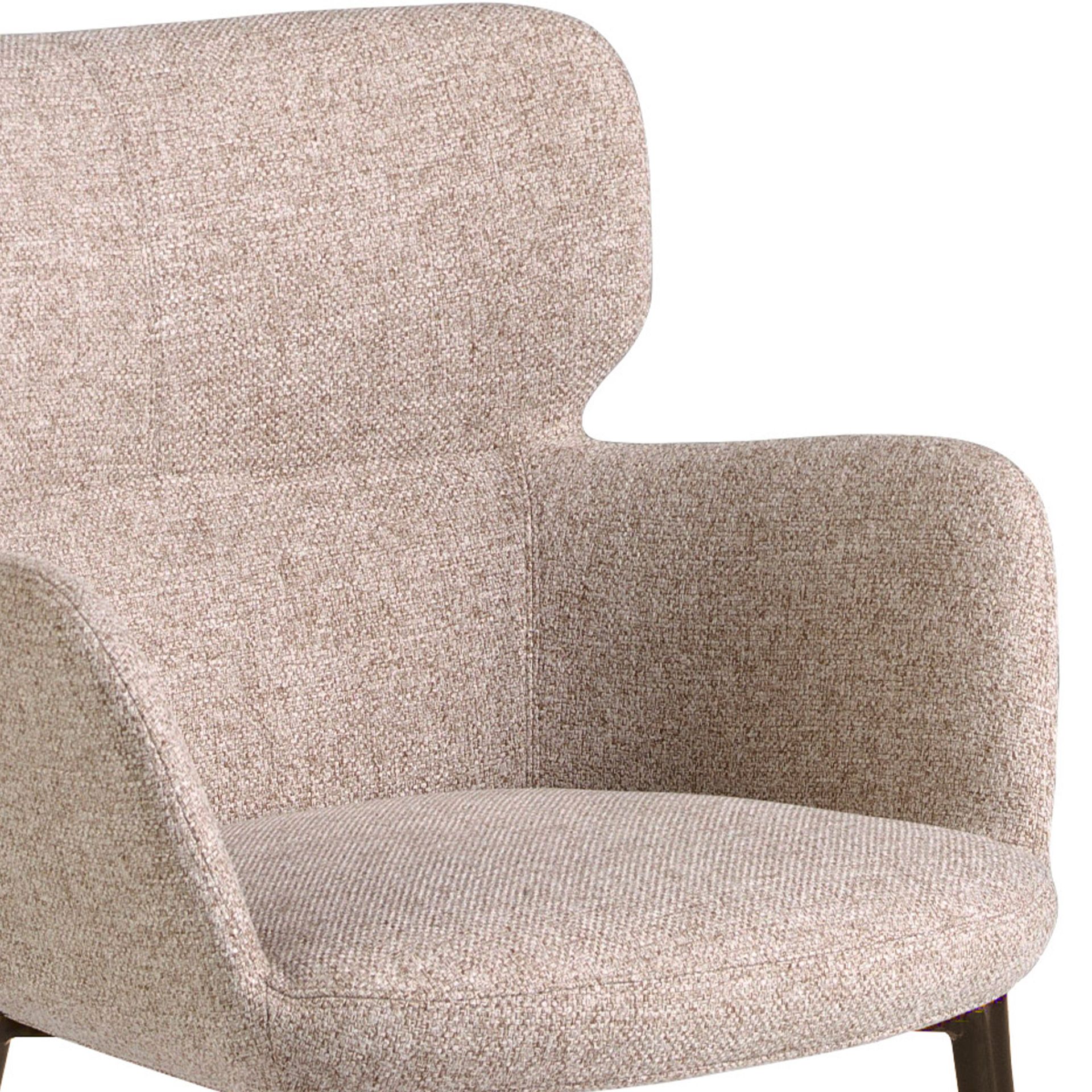 Esszimmerstuhl Textil Hellbraun