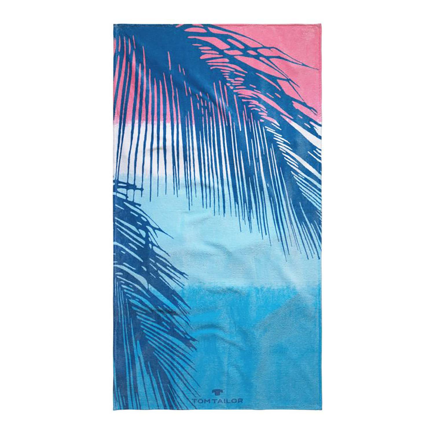 Frottier Strandtuch Palm Leaves Baumwolle Aqua