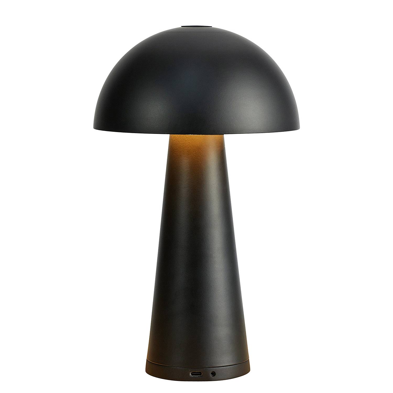 Fungi Tischleuchte 1-flammig Gusseisen Schwarz