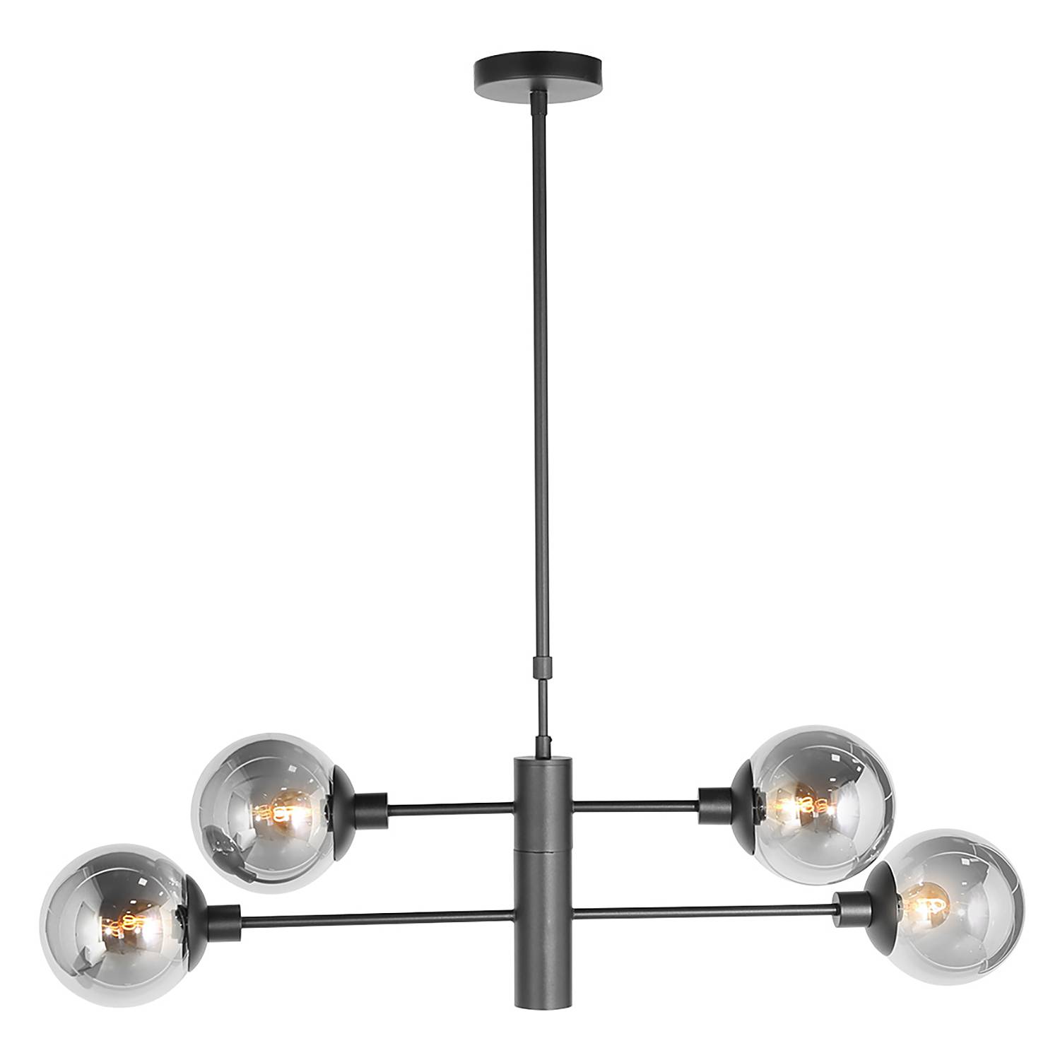 Constellation Pendant Lamp Aluminium Smoke Glass 5-light