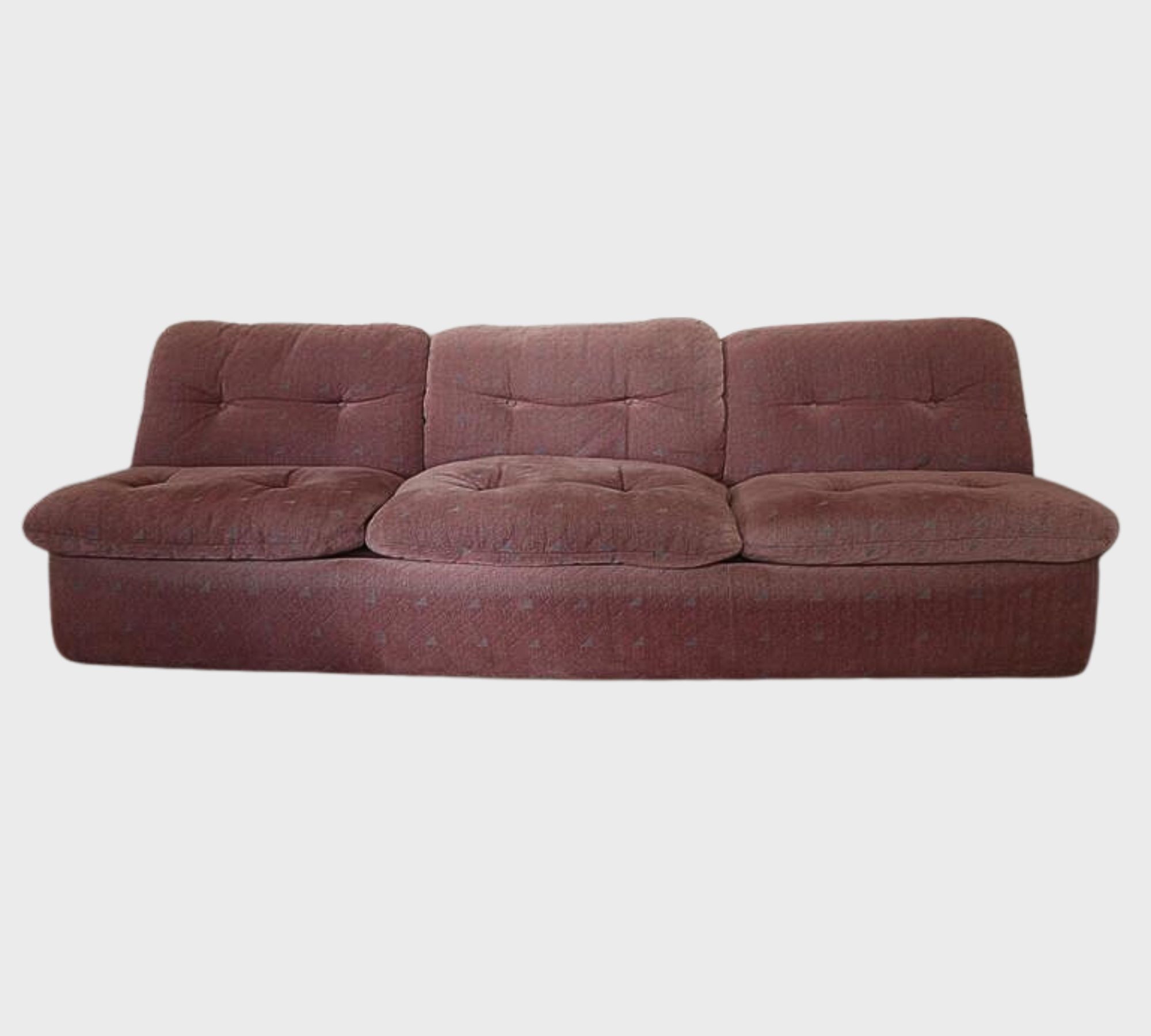 Sofa 3-Sitzer Baumwolle Rosa