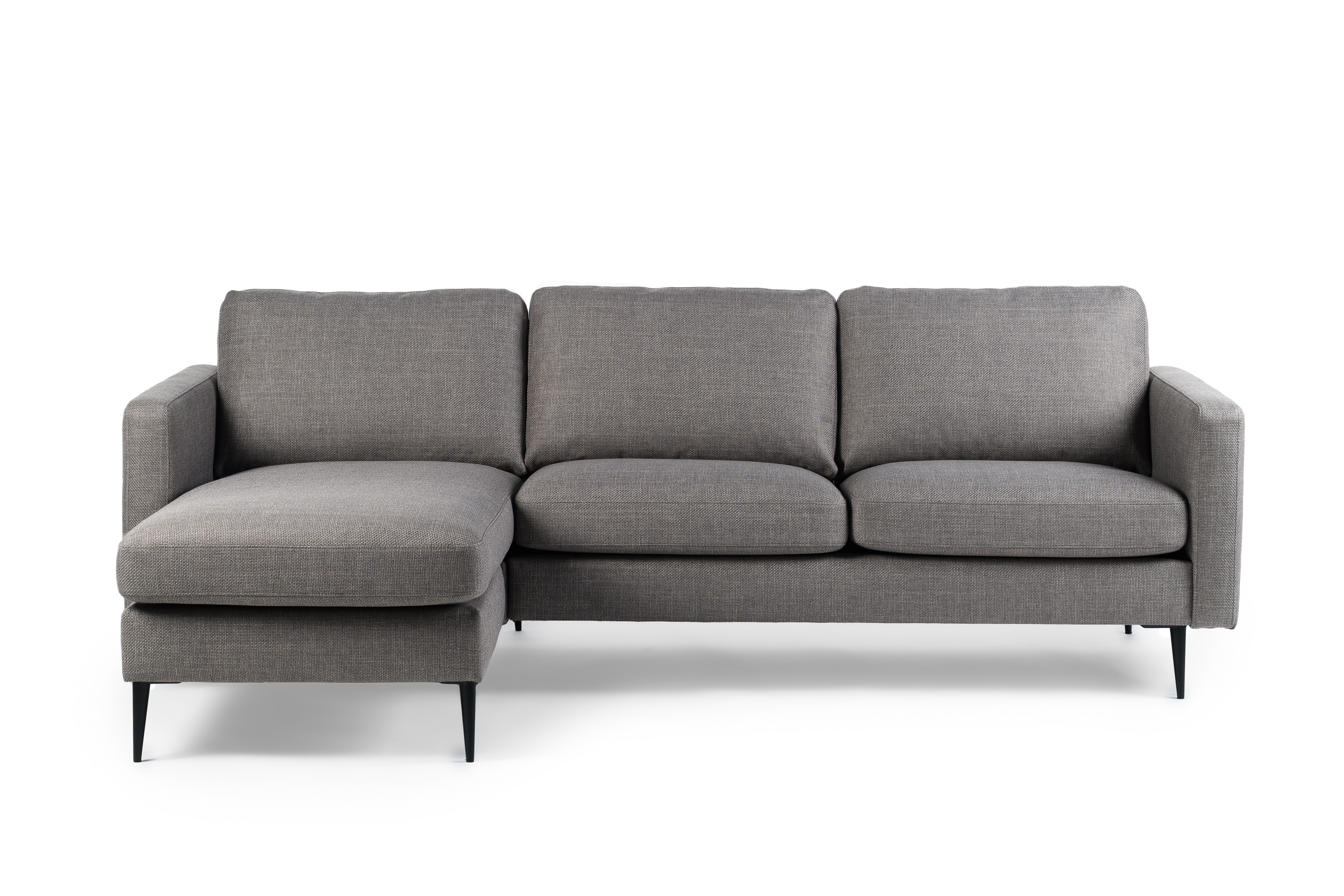 Sofa 3-Sitzer Chaiselongue Links Rechts Woven Grau