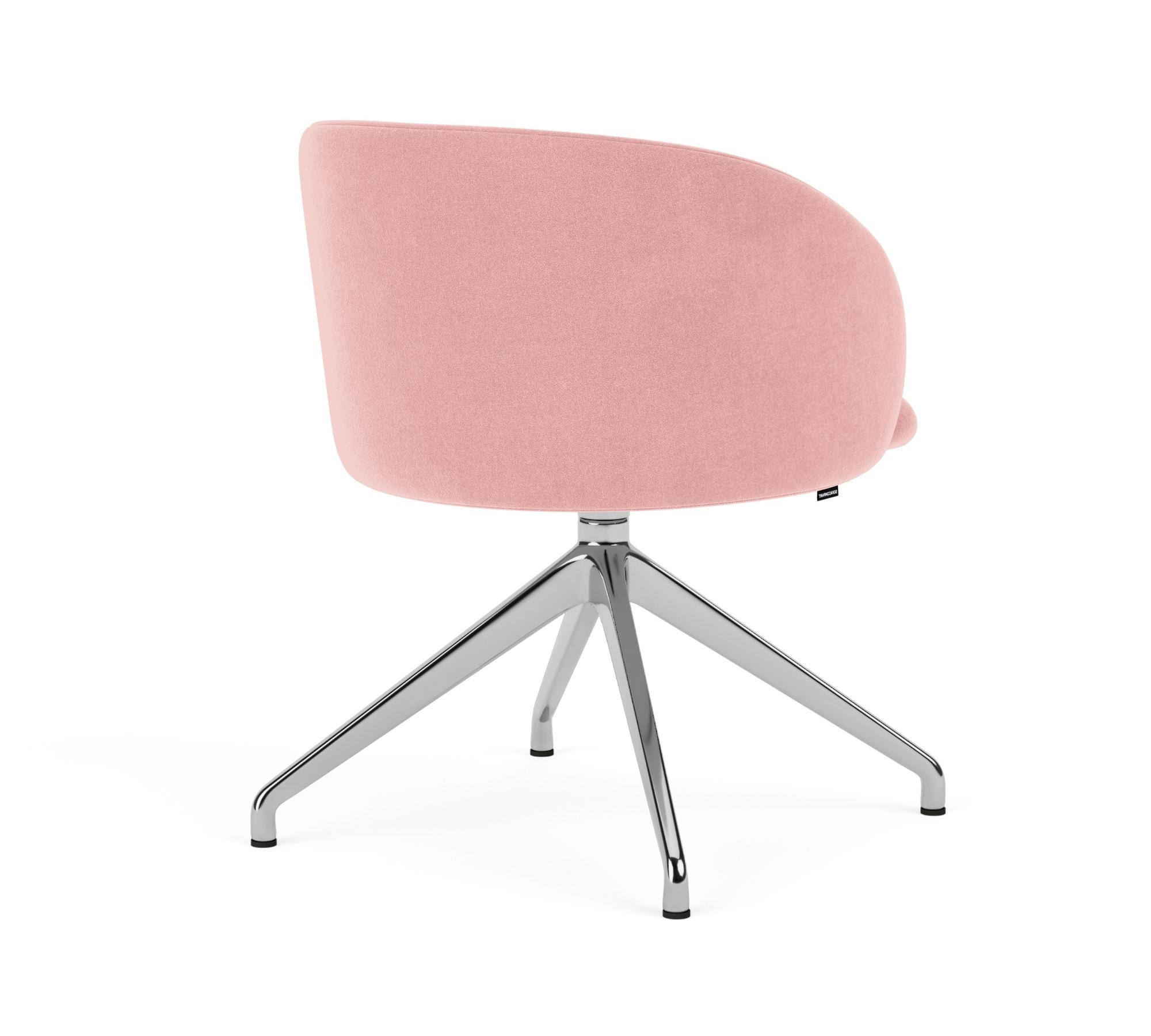 Rosa Polsterstuhl Forest Rosa Polished Aluminium