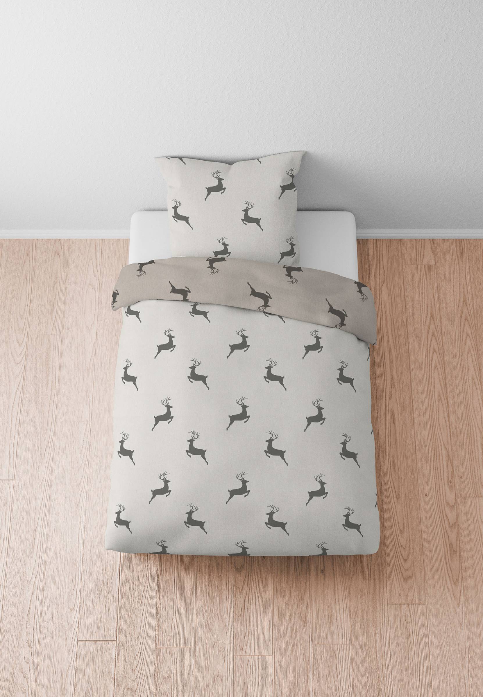 Rosin Bedding Set Melange Flannel Beige 