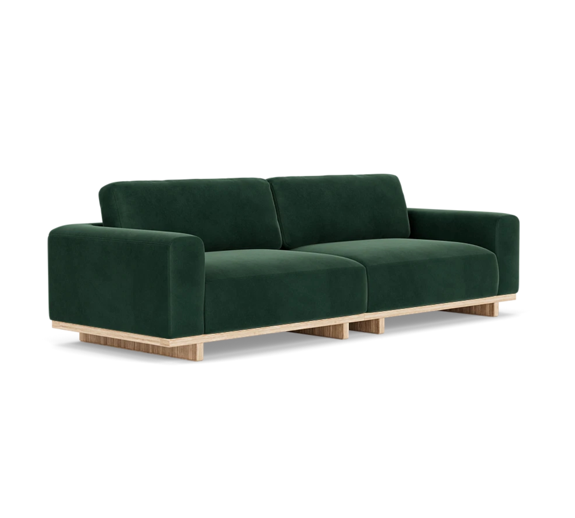 Aya Sofa 3,5-Sitzer Velour Lux Dark Green