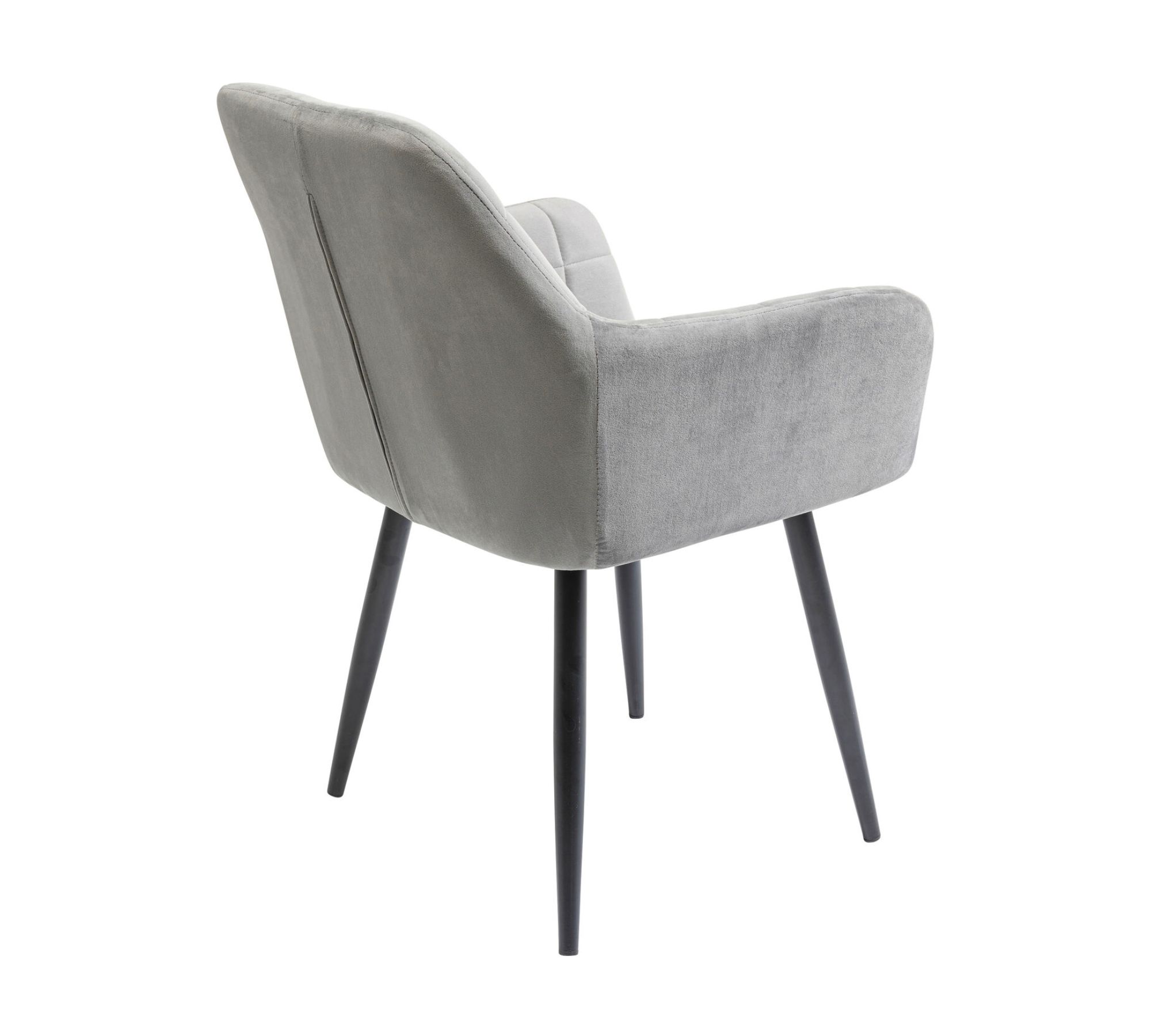 Armlehnstuhl Gesteppt Samt Grau 