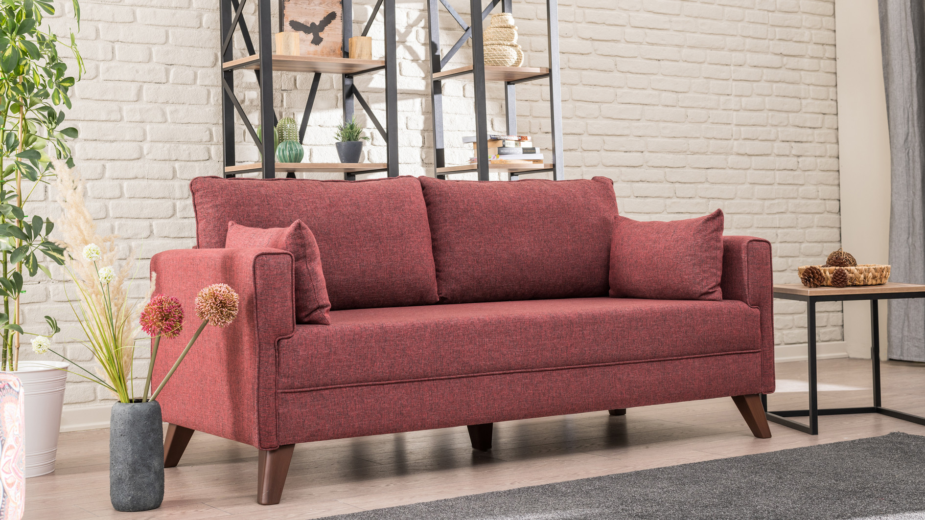 Bella Sofa 2-Sitzer Rot