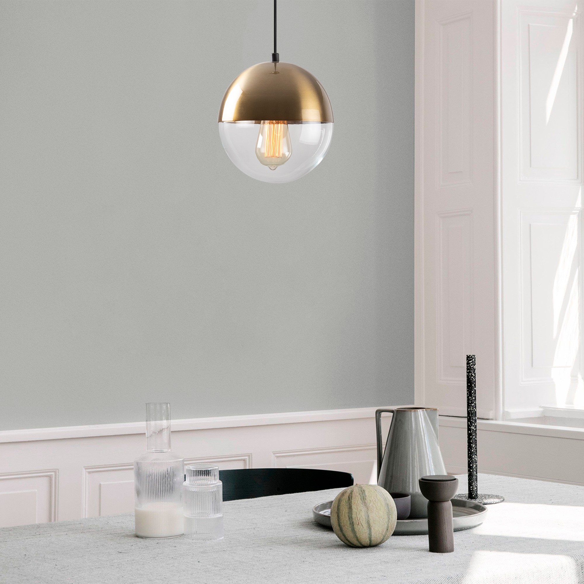 Bastos 2105 Pendant lamp Metal Glass Gold