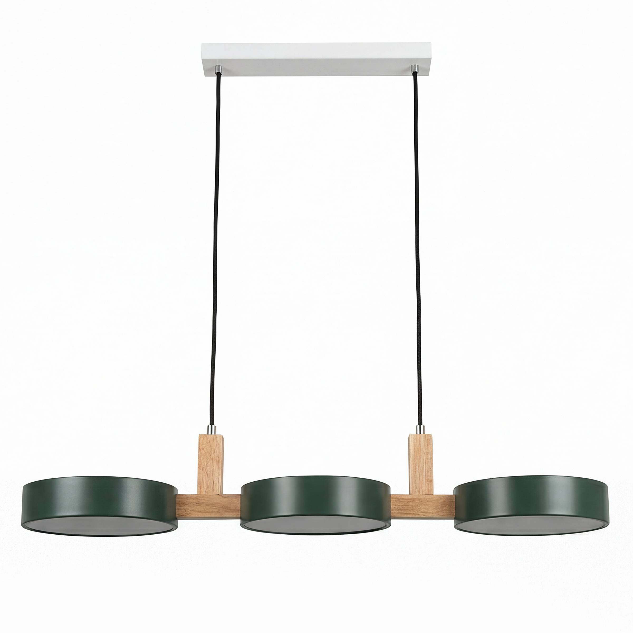 Pendant light CLYRO 3-light Solid Pine Iron