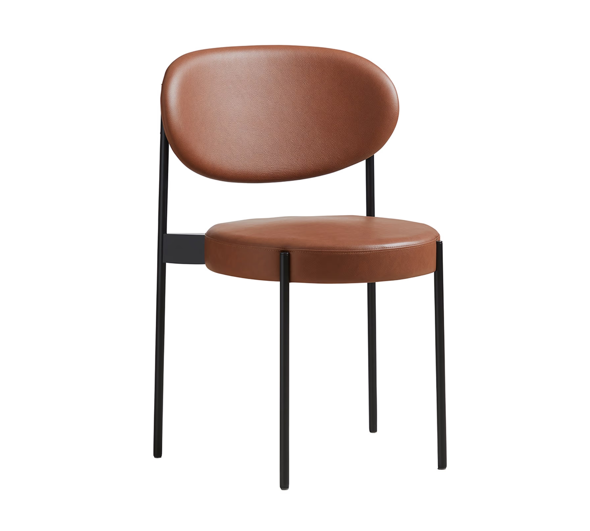 Verner Panton Series 430 Leather Chair Brown