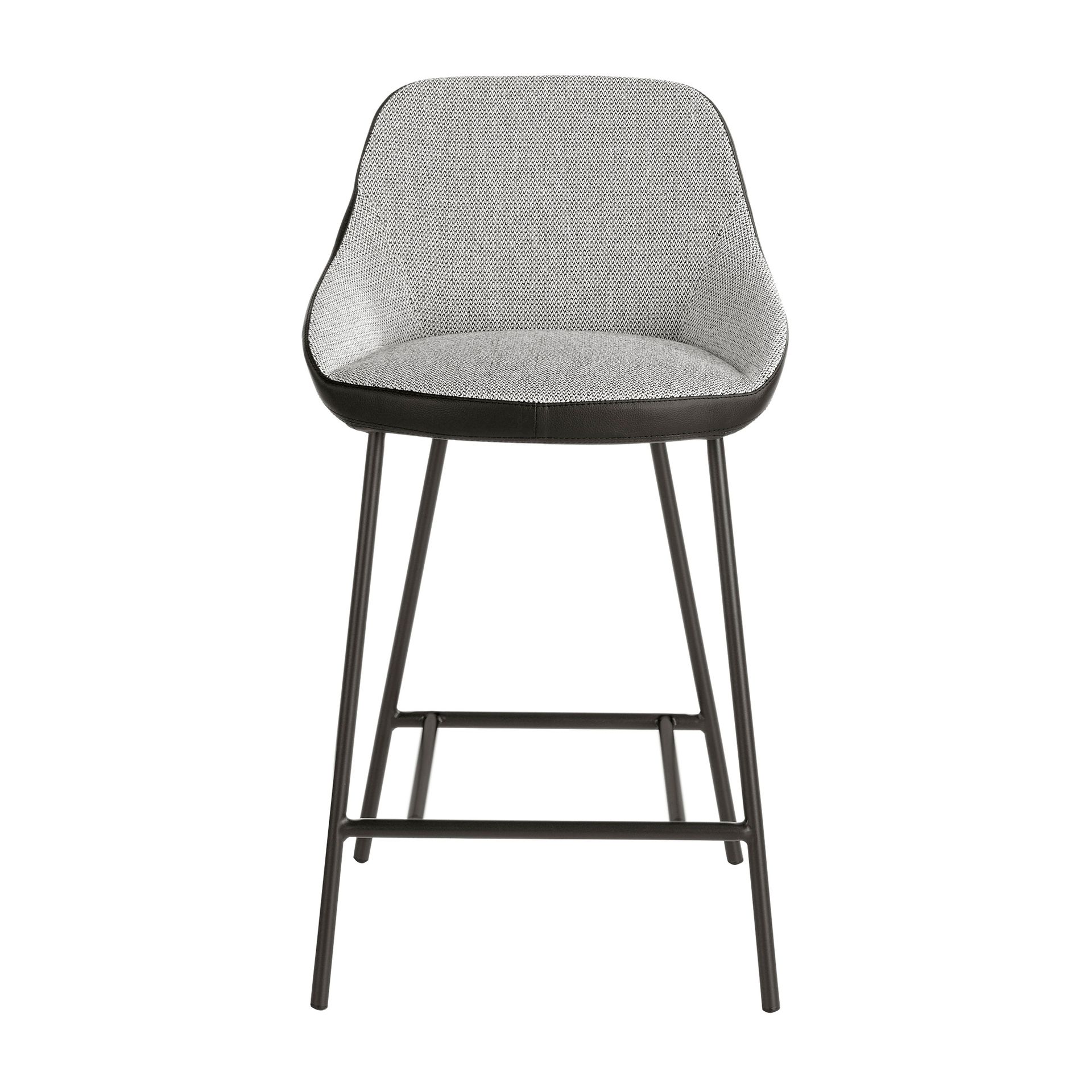Bar stool
Faux leather
Textile
Grey