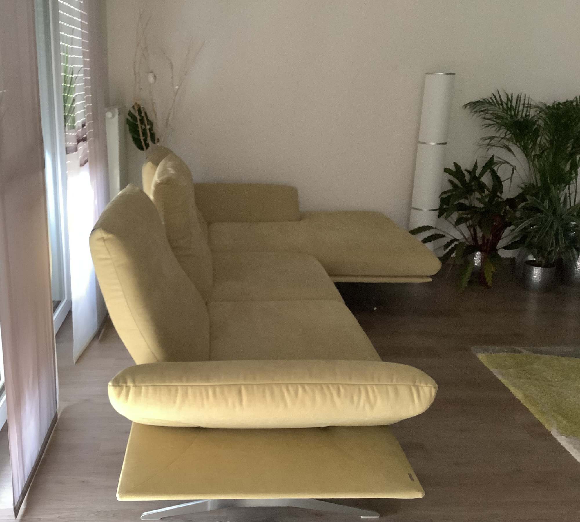 Francis Sofa Récamiere Rechts Textil Metall Grün