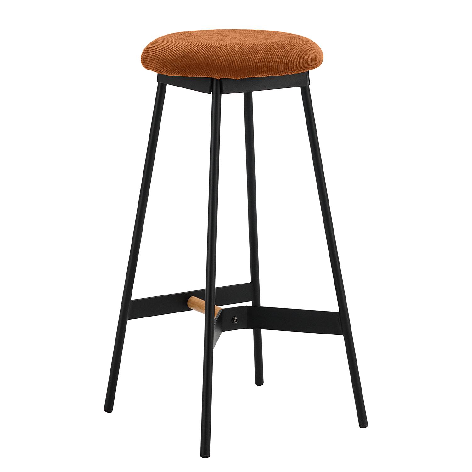 Bar stool Pirmil cord fabric rust