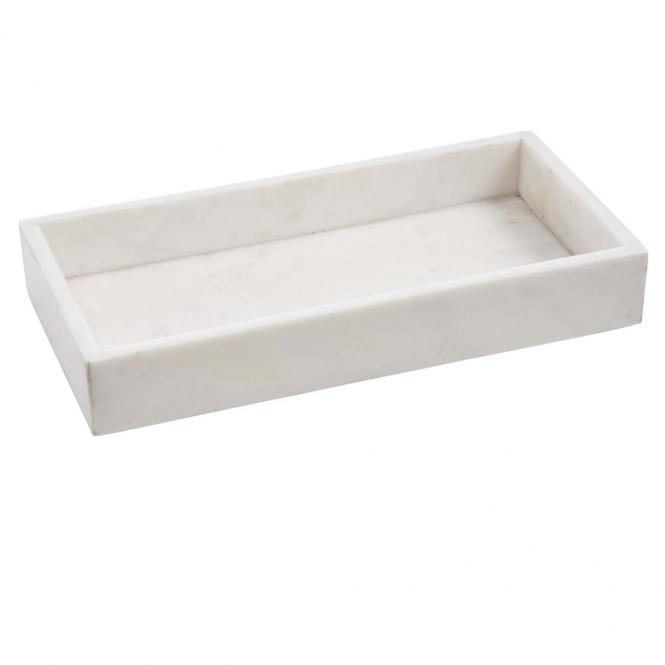 Marble tray Rectangular White