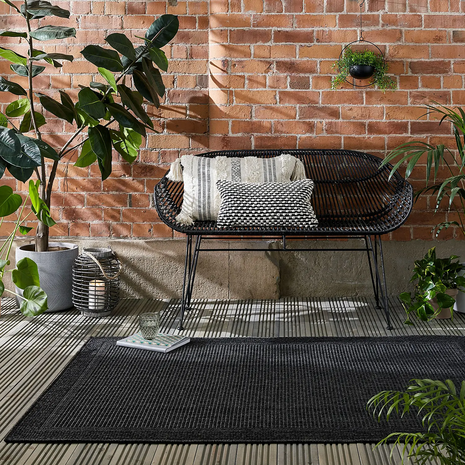 Weave Outdoor-Teppich Anthrazit