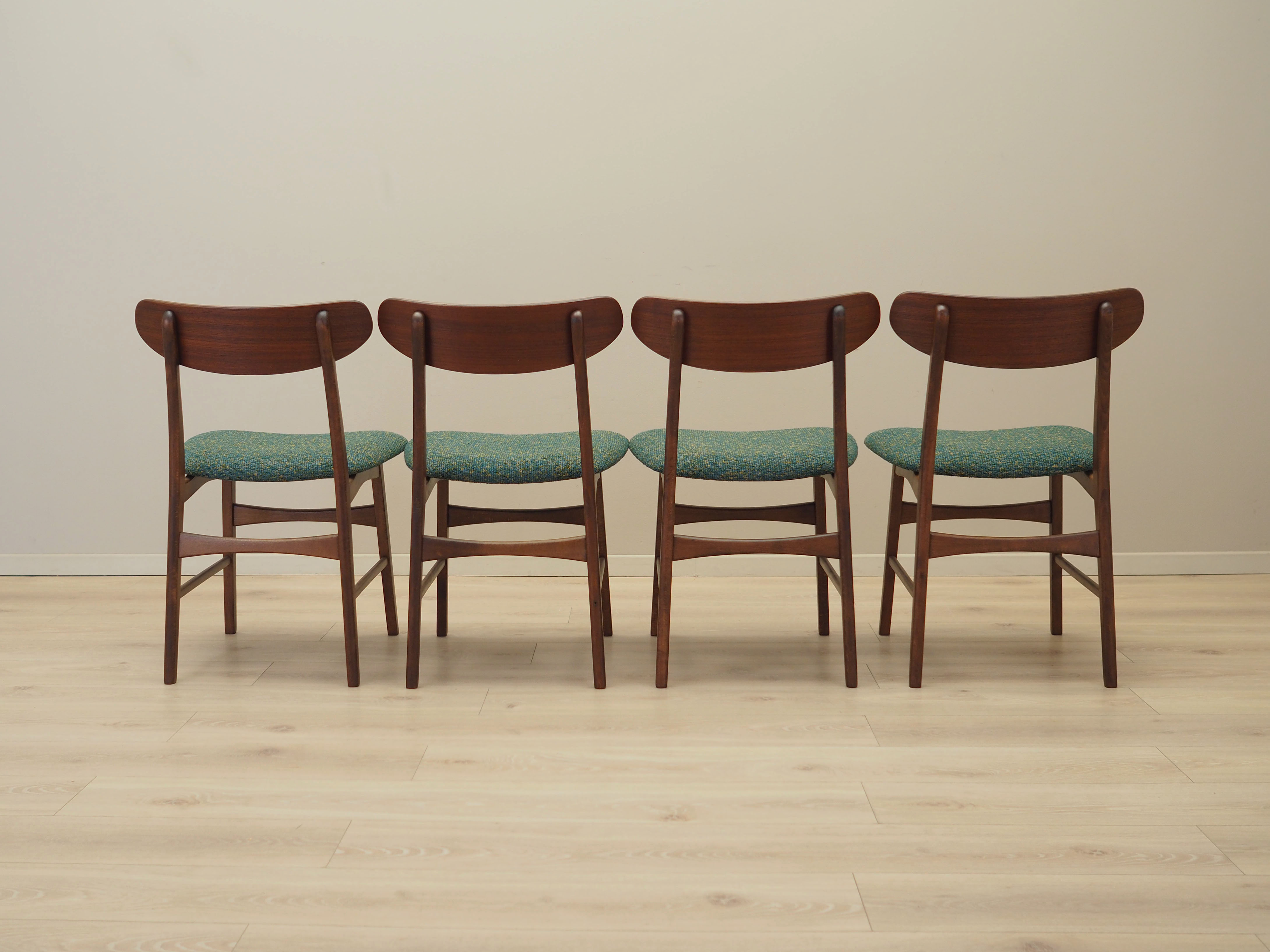 4x Esszimmerstuhl Teakholz 1970er Jahre