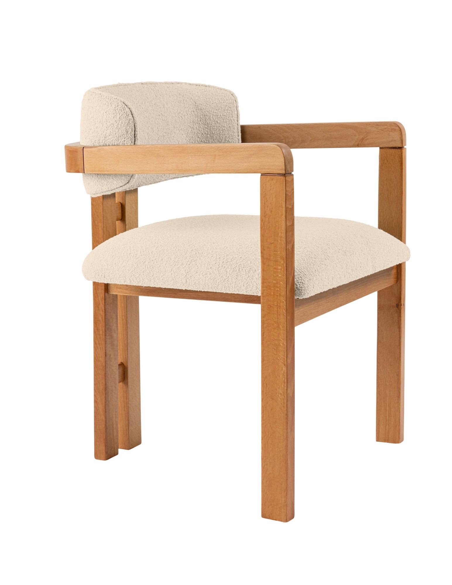 Mistral Armchair Wood Veneer Cream White