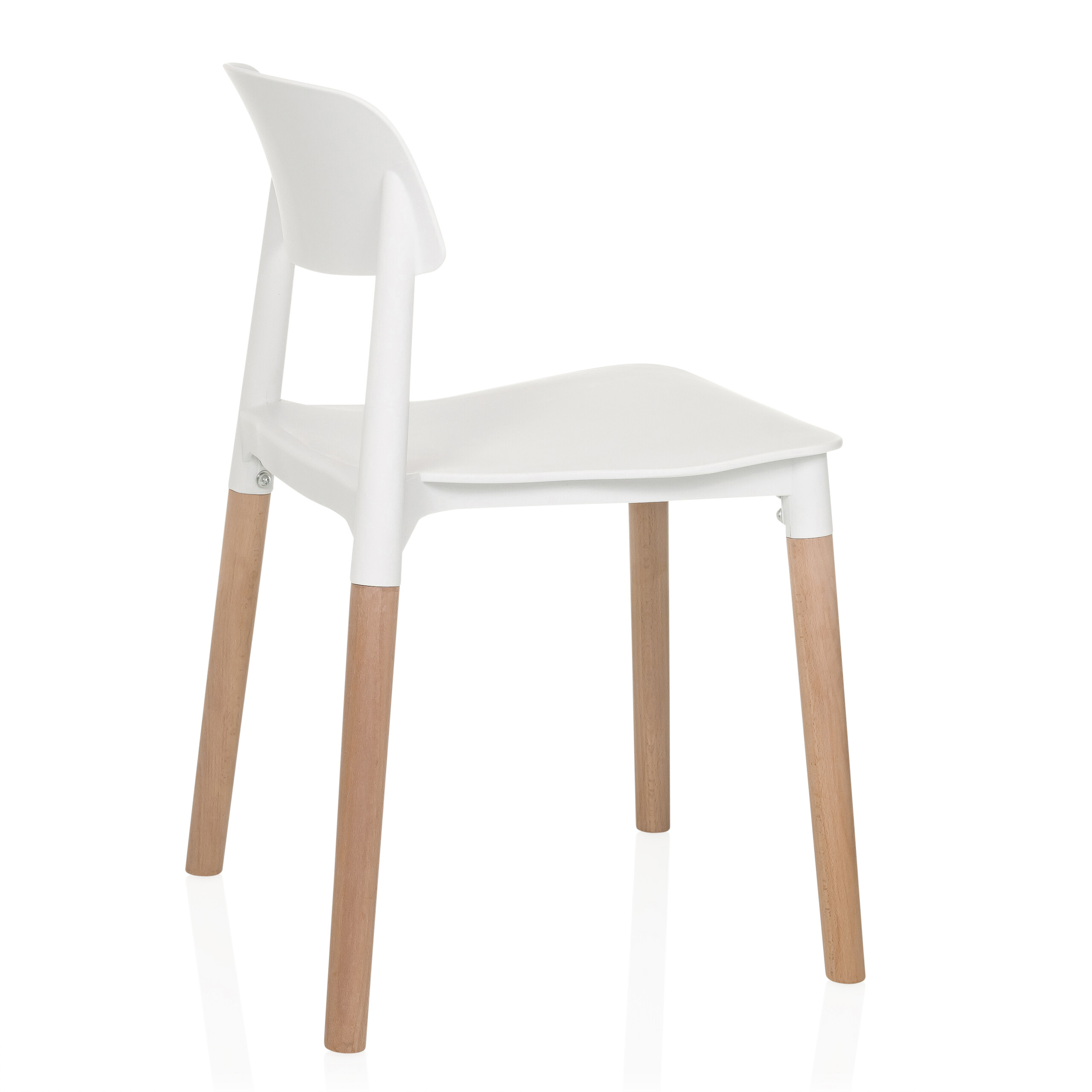 Dining chair / Visitor chair SCANDI E white hjh LIVING