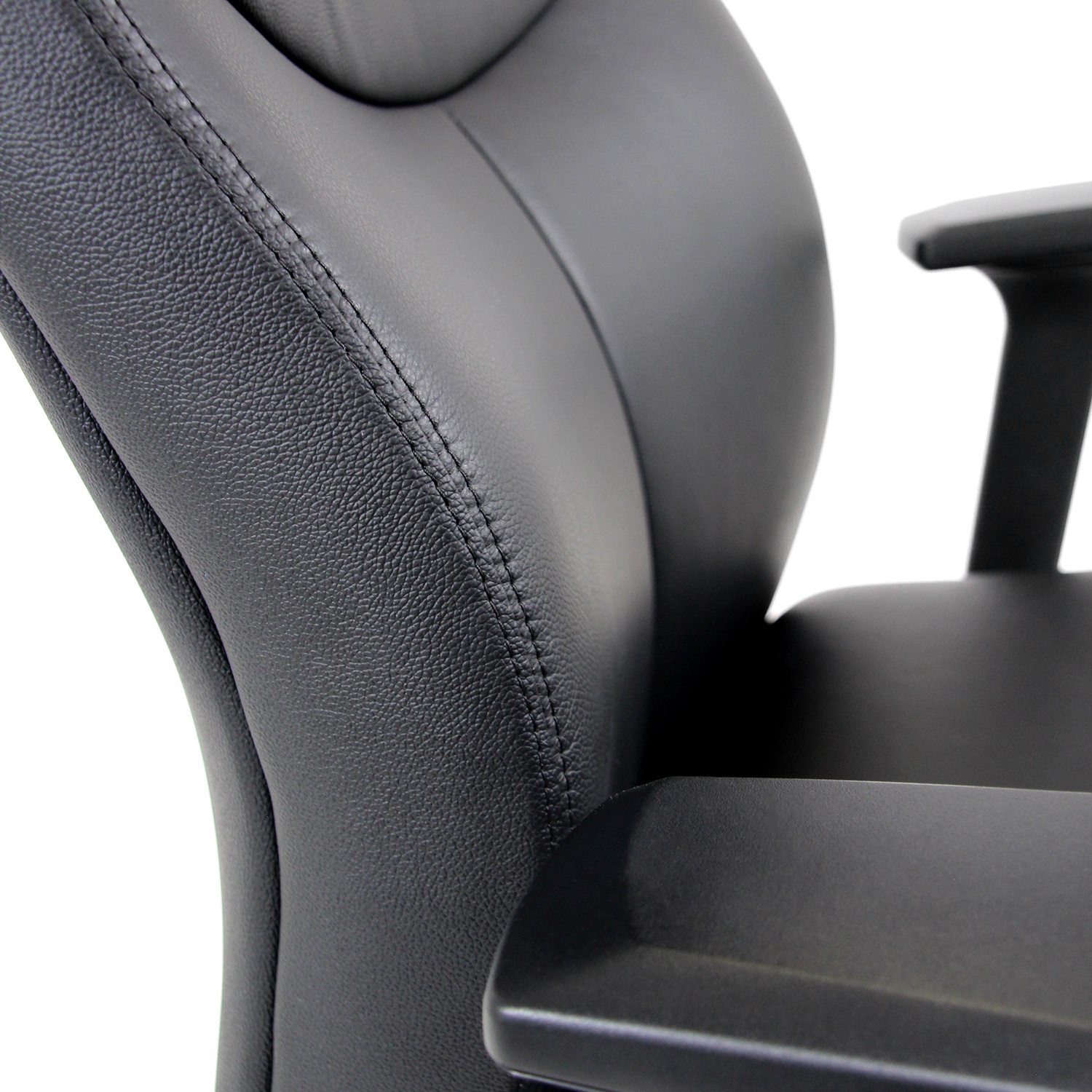 FERRARA Bürostuhl Leder Schwarz