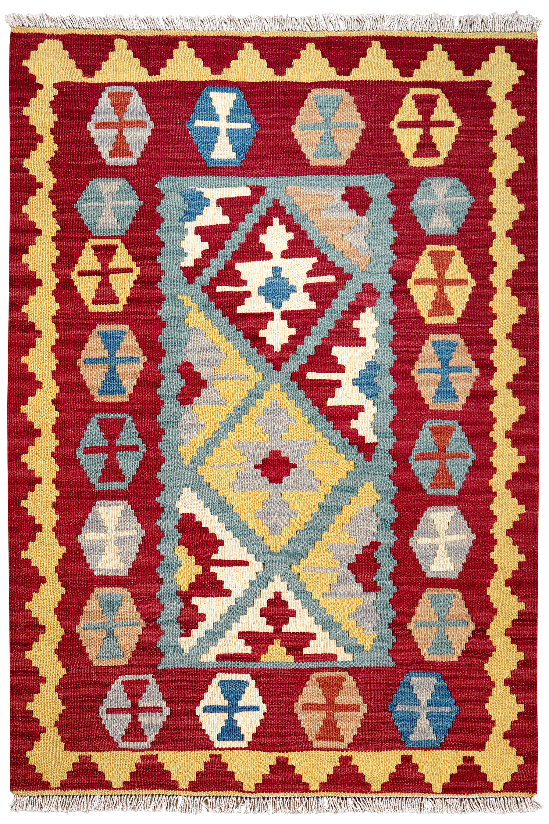 Kilim Gashgai Teppich Wolle Mehrfarbig
