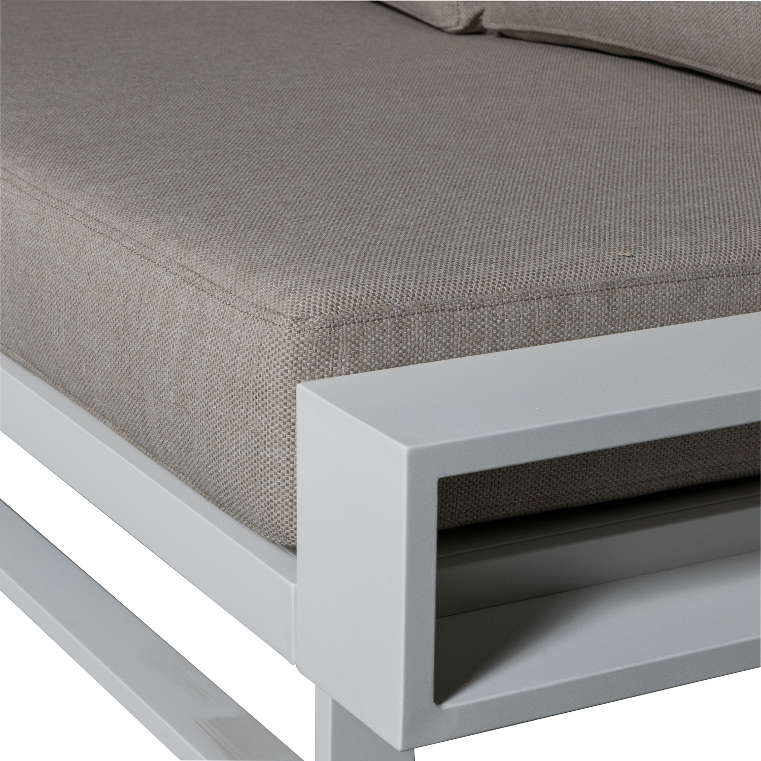 FLint Garten Ecksofa Aluminium Grau